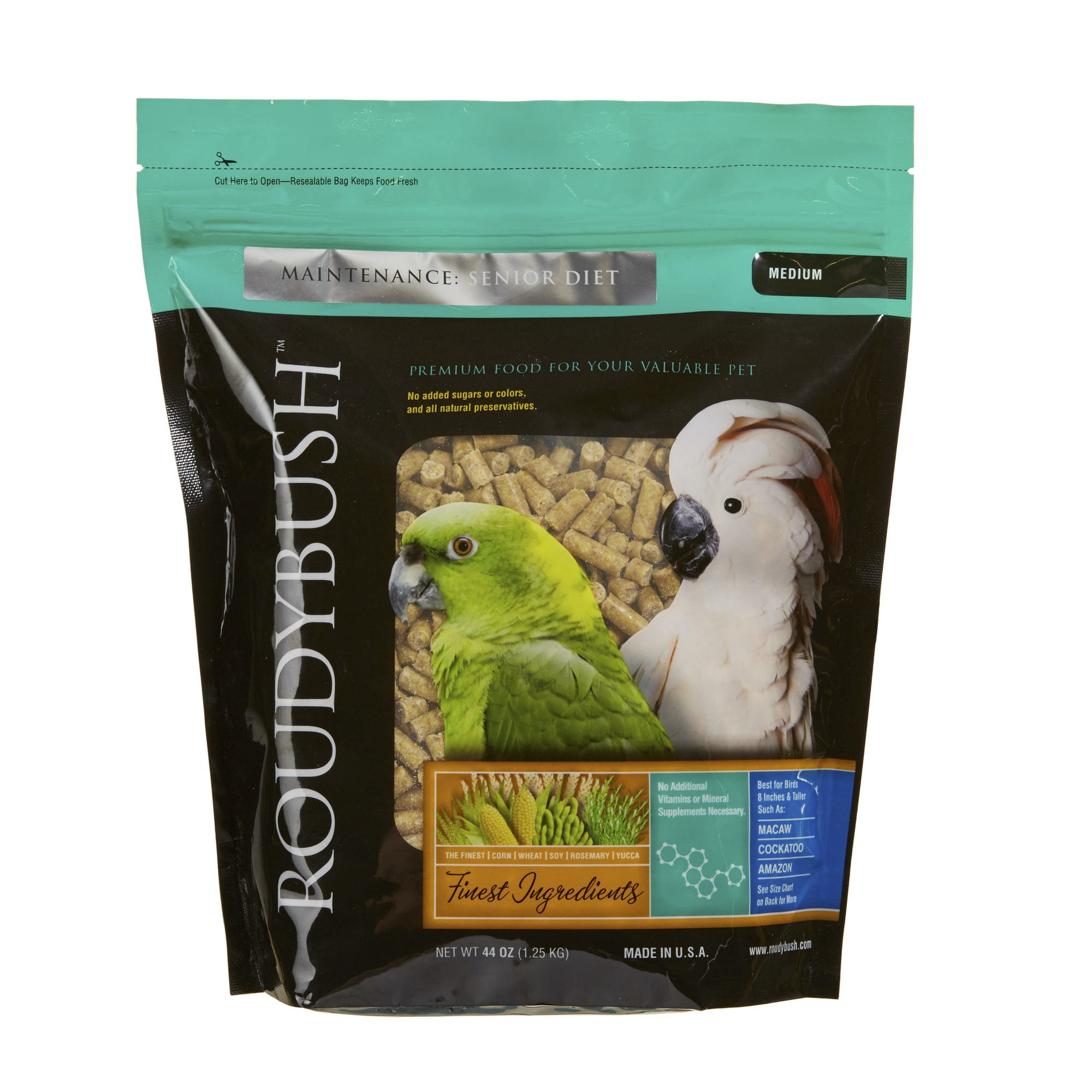Roudybush Senior Diet, Medium Pellets, 44 oz.