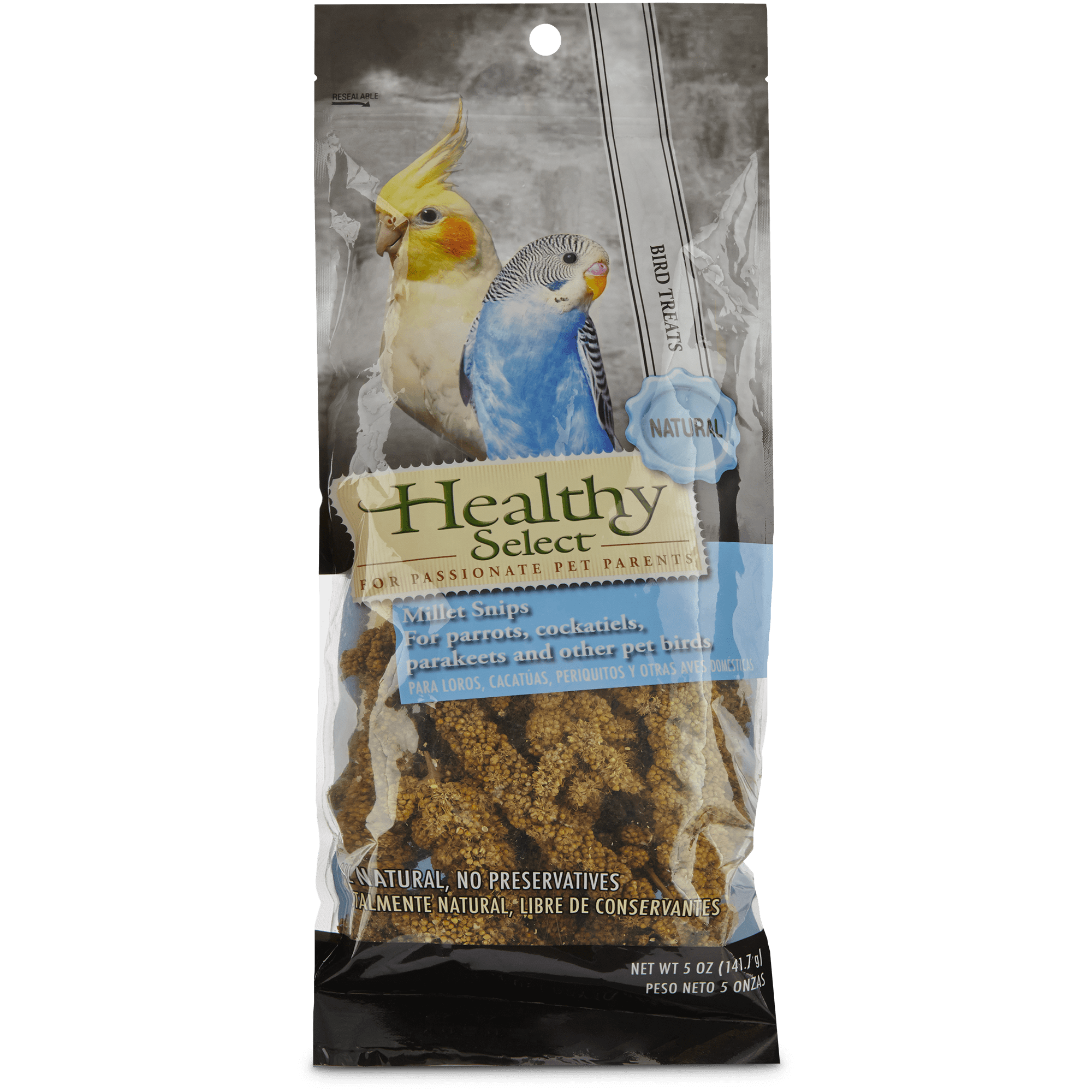 Healthy Select Millet Snips For Parrots Cockatiels Parakeets And Other Pet Birds 5 Oz Petco