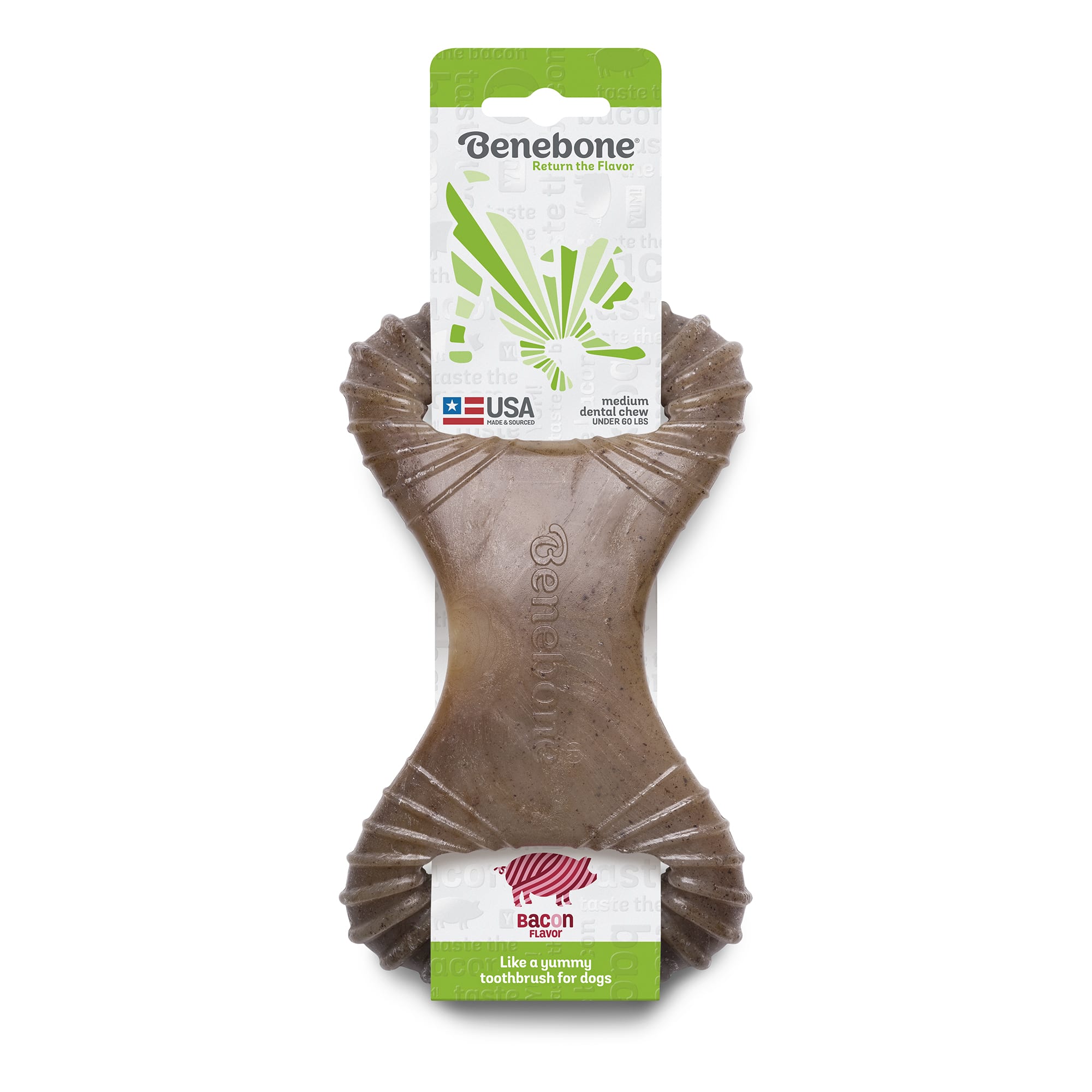 Benebone Bacon Flavored Dental Chew Toy 