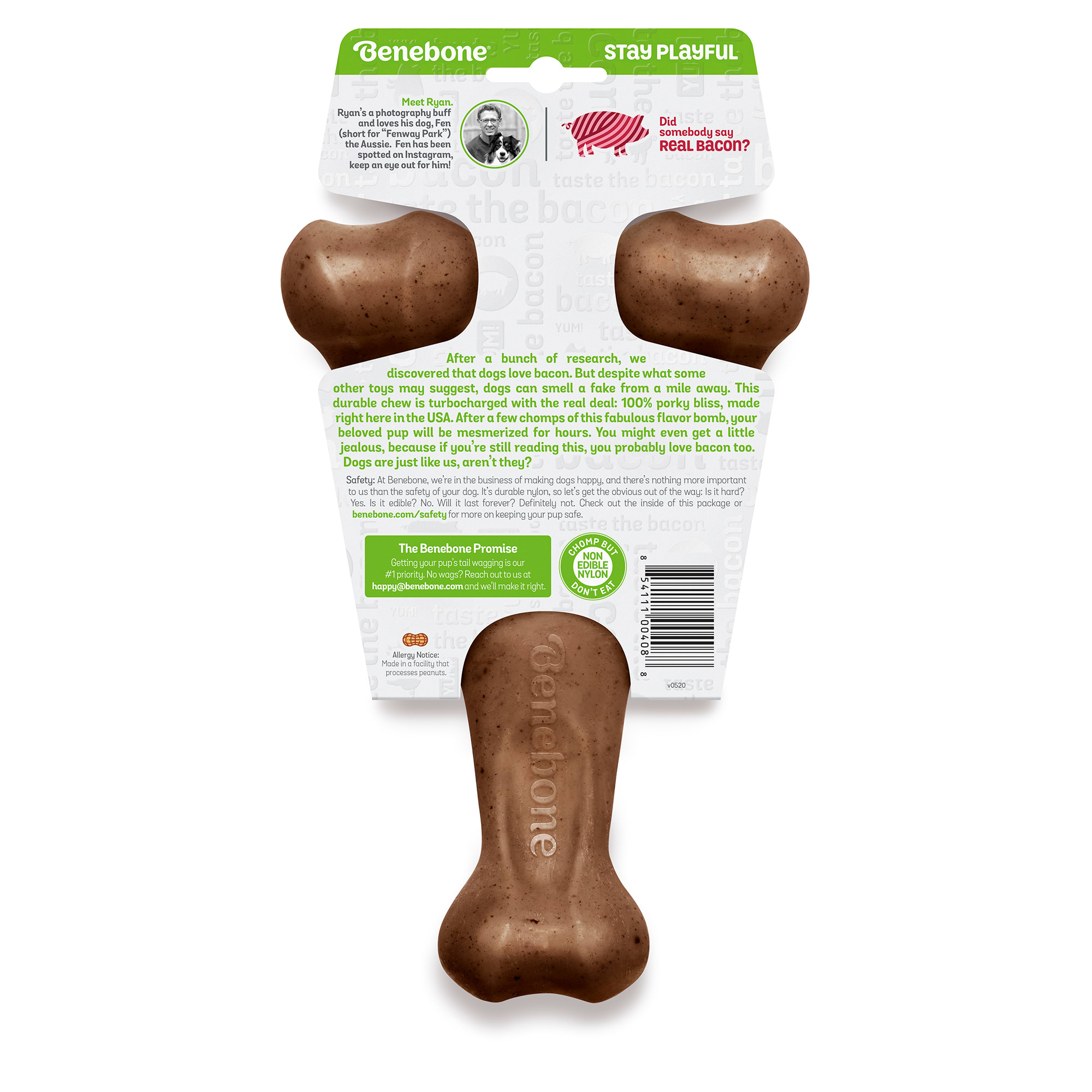 Benebone Bacon Flavored Wishbone Chew Toy Small Petco