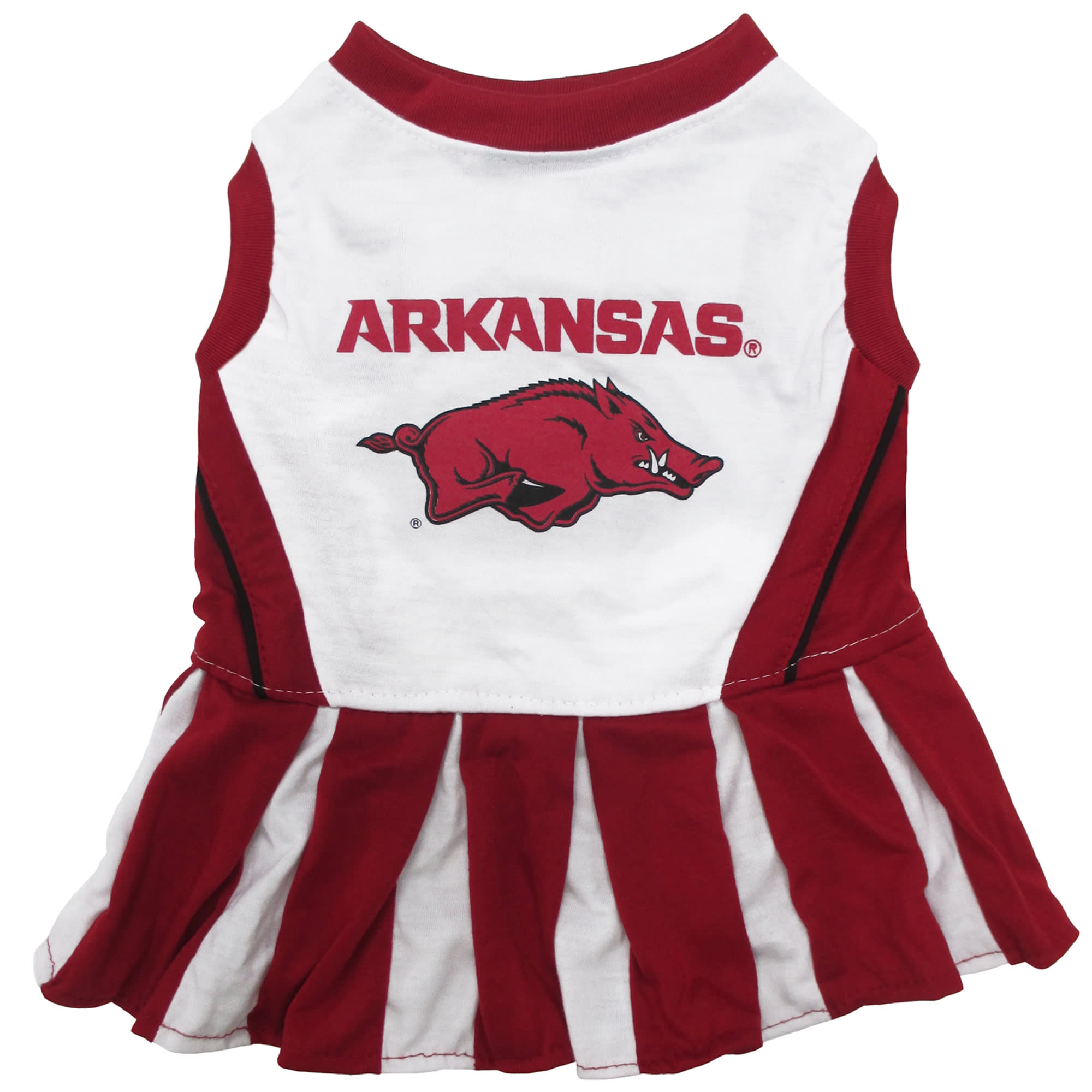 Pets First Arkansas Razorbacks Cheerleading Outfit, X