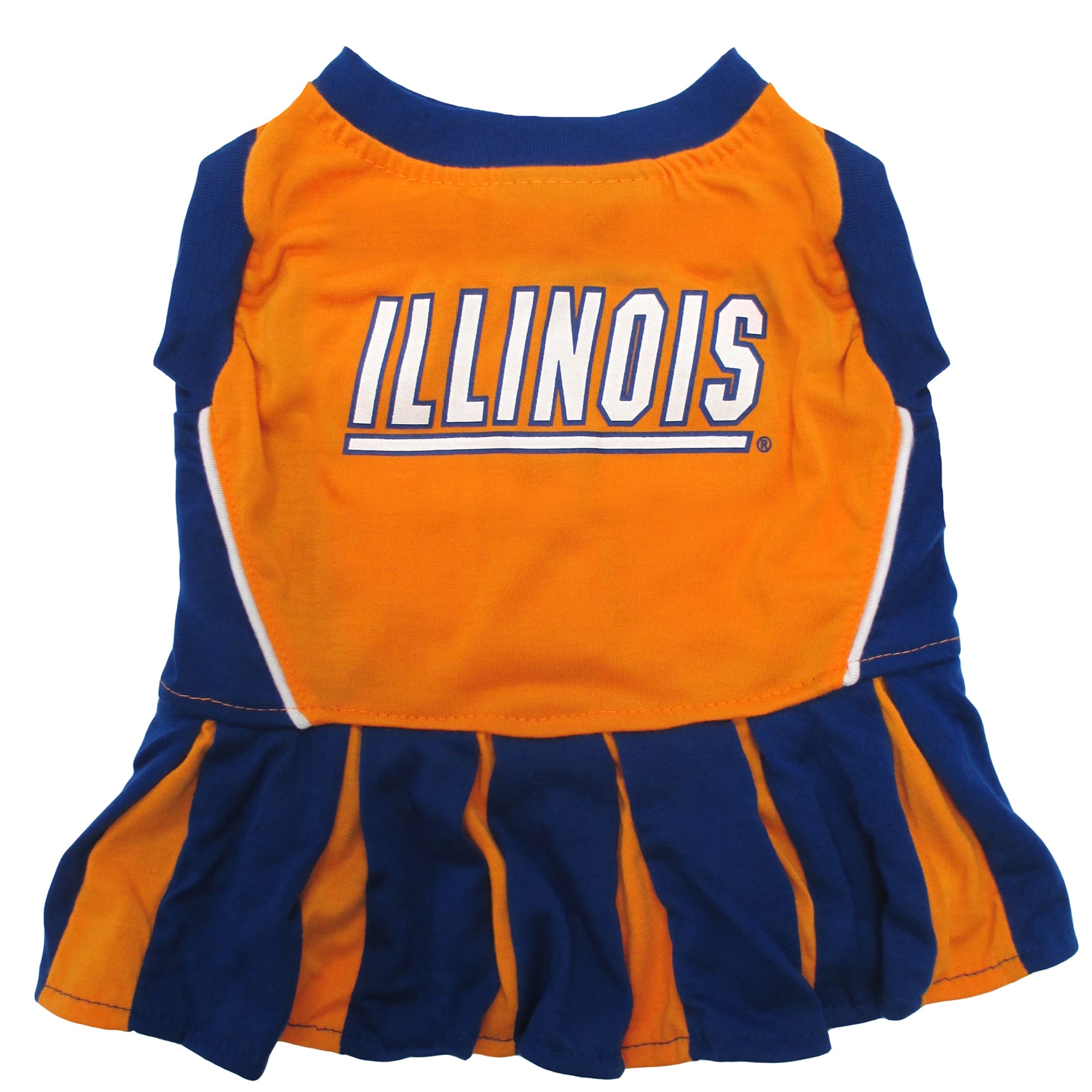 NWT University of Illinois Cheerleader Toddler 2 Piece Outfit Dress Embroidered 