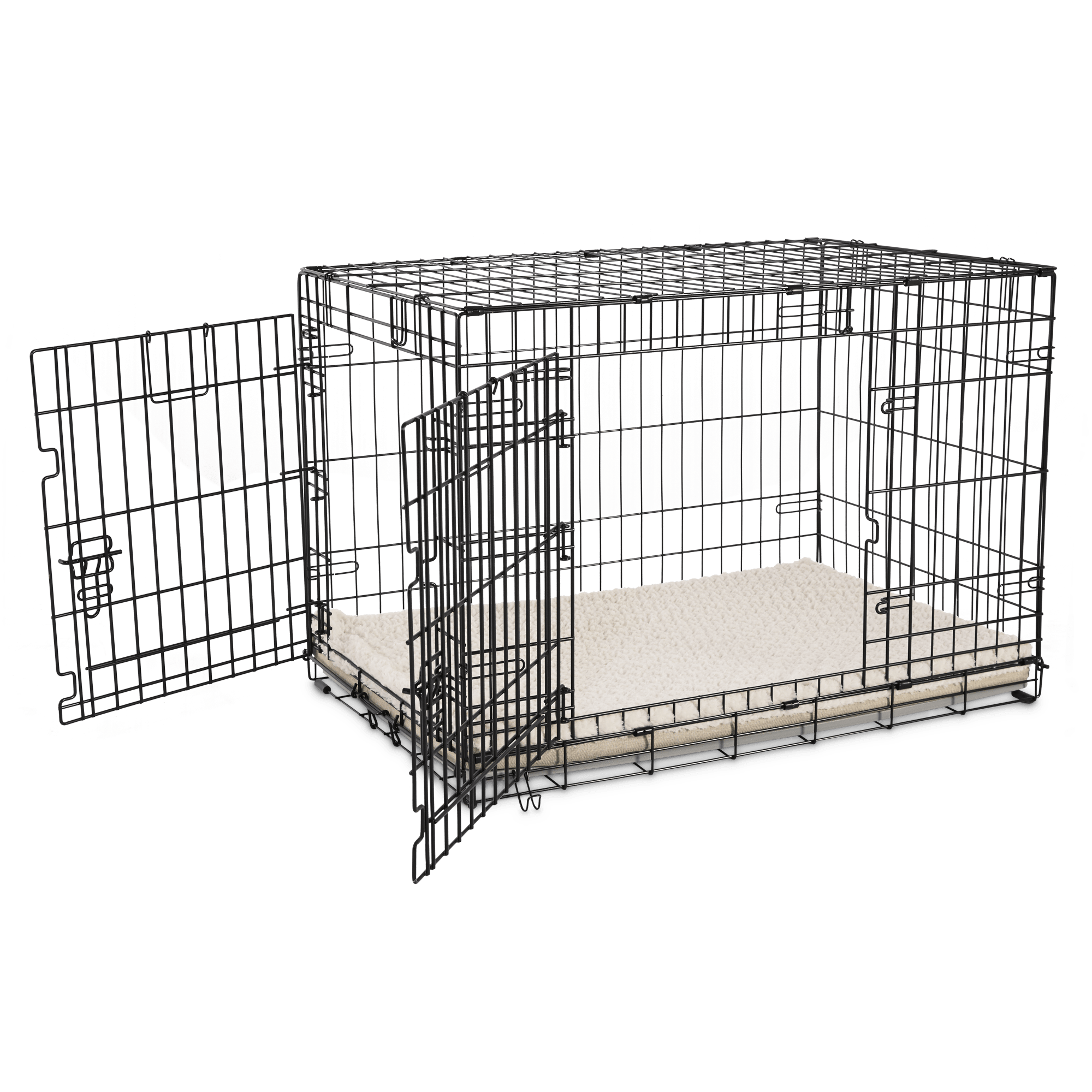 Top Paw® Double Door Folding Wire Dog Crate With Divider Panel Dog