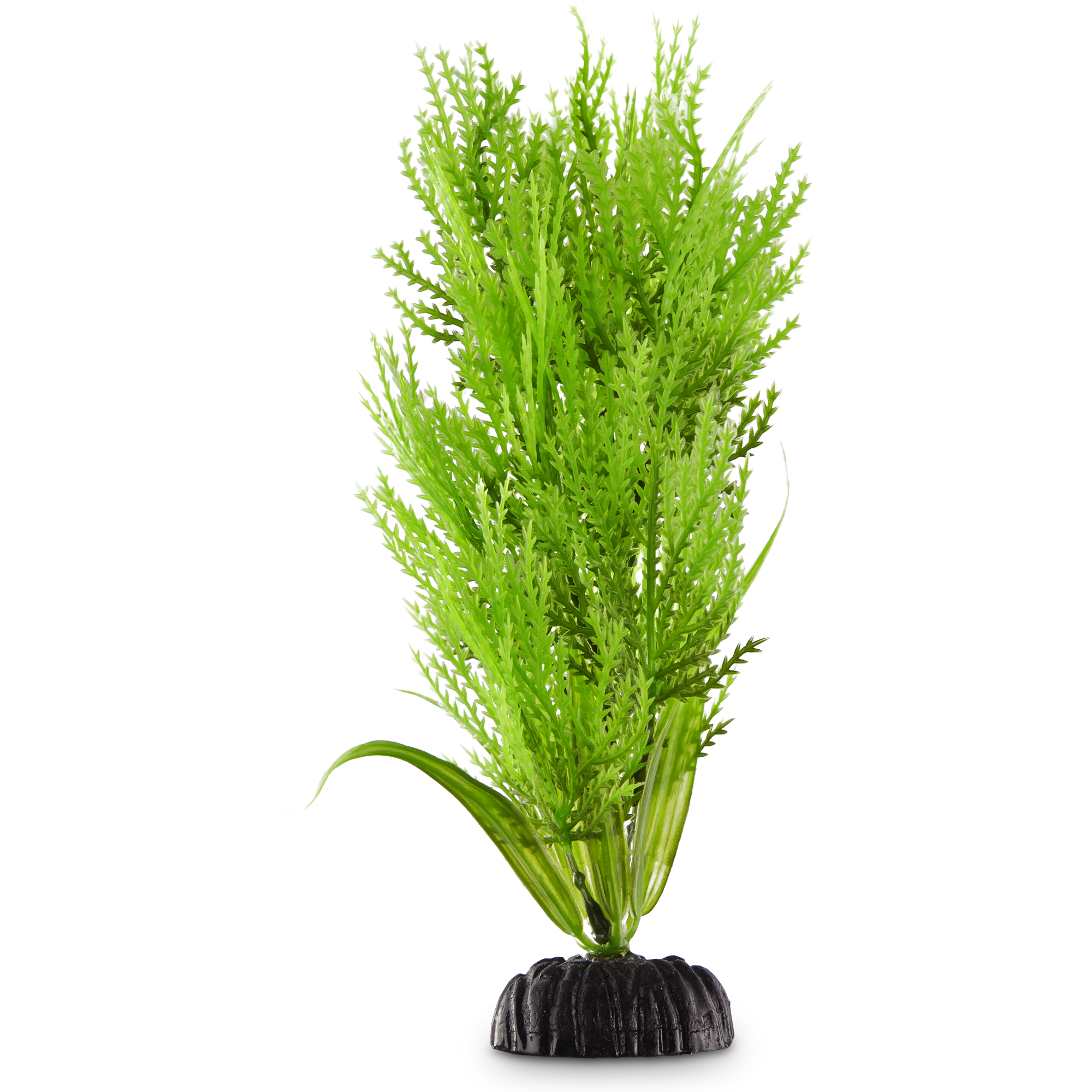 7 Inch Burgundy And Green Plastic Aquarium Fish Tank Plant With Base
