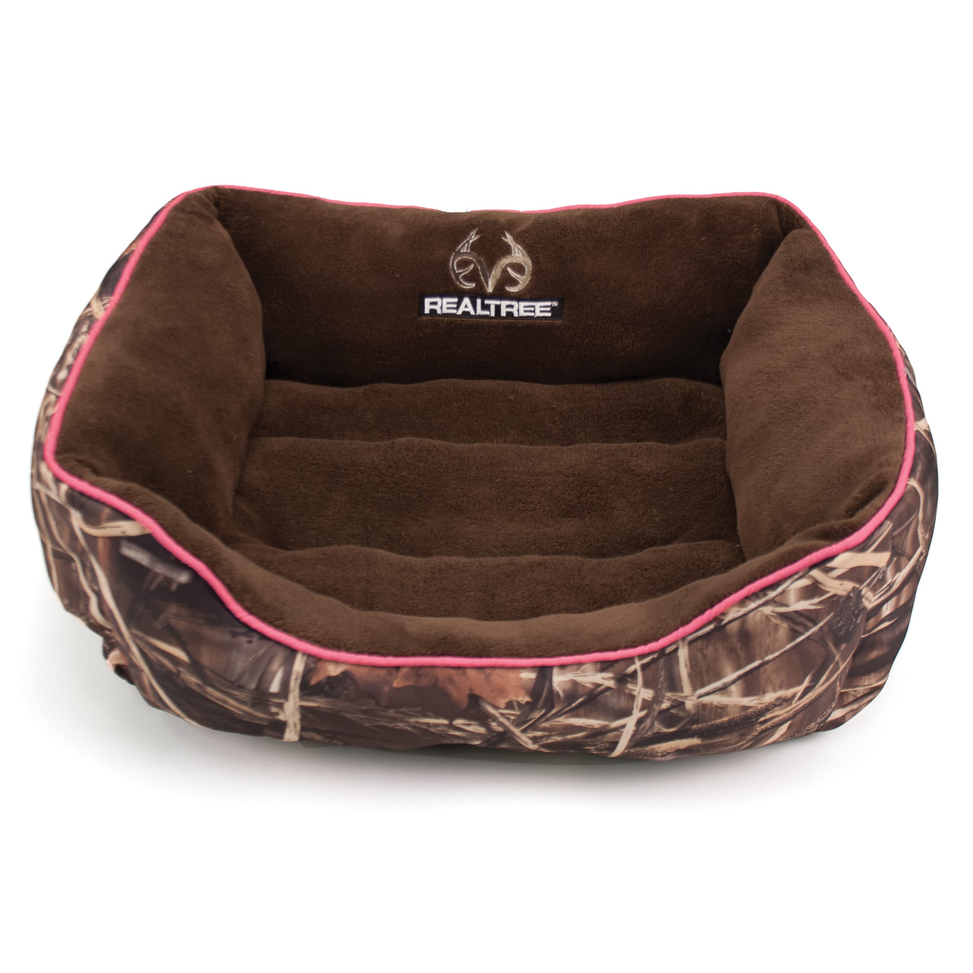 Pink camo cheap dog bed