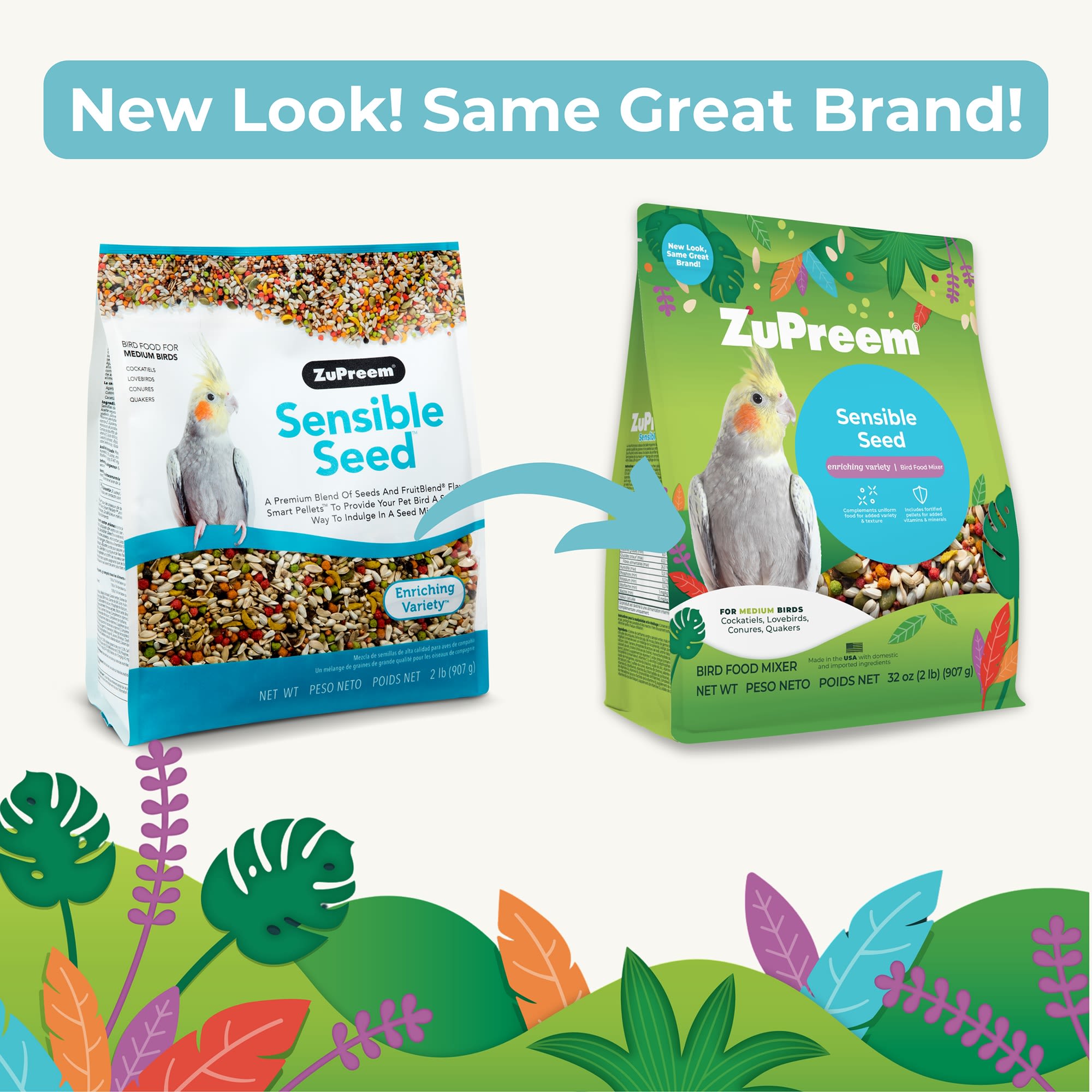 ZuPreem Sensible Seed Bird Food for Medium Birds, 2 lbs. | Petco