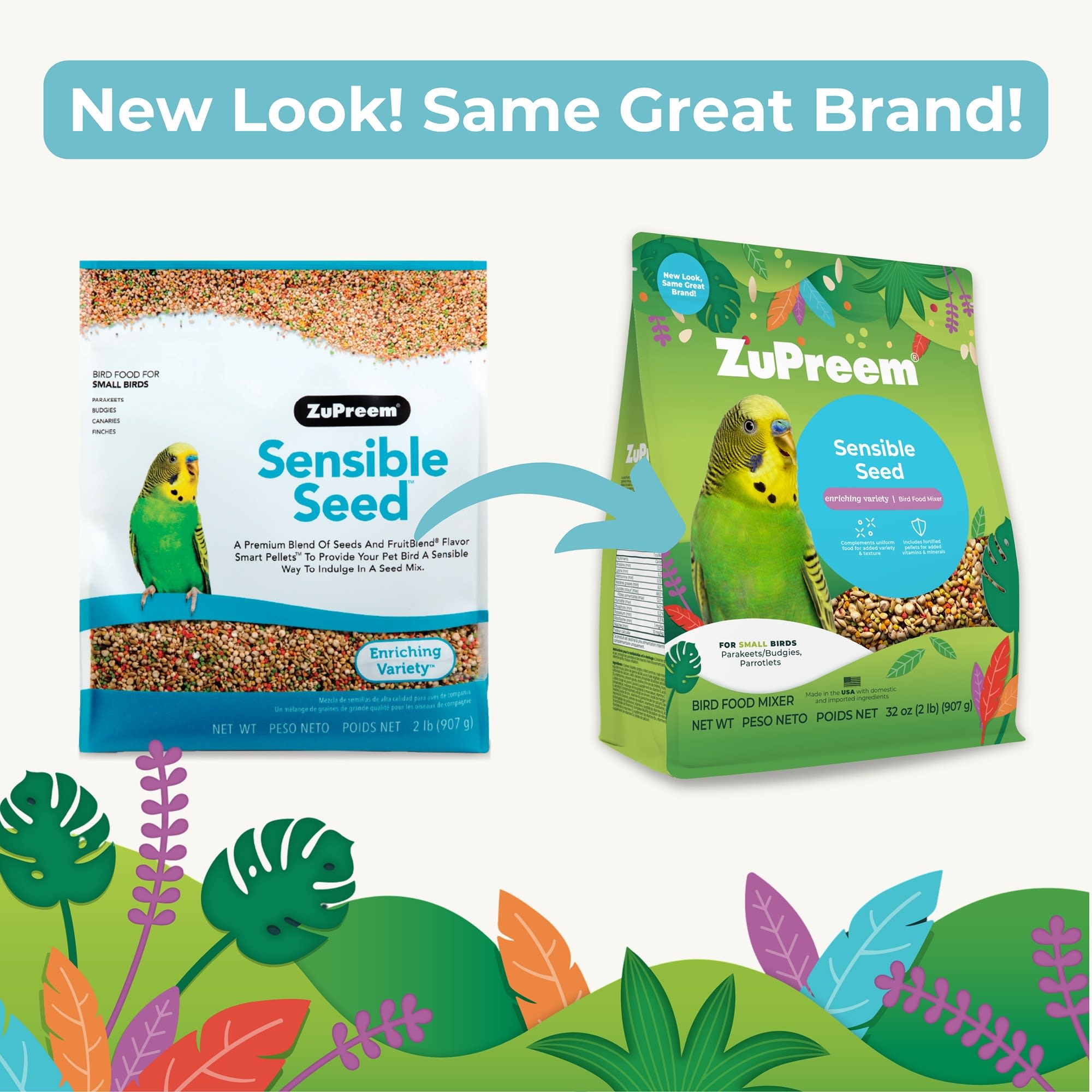 ZuPreem Sensible Seed Bird Food for Small Birds, 2 lbs. | Petco