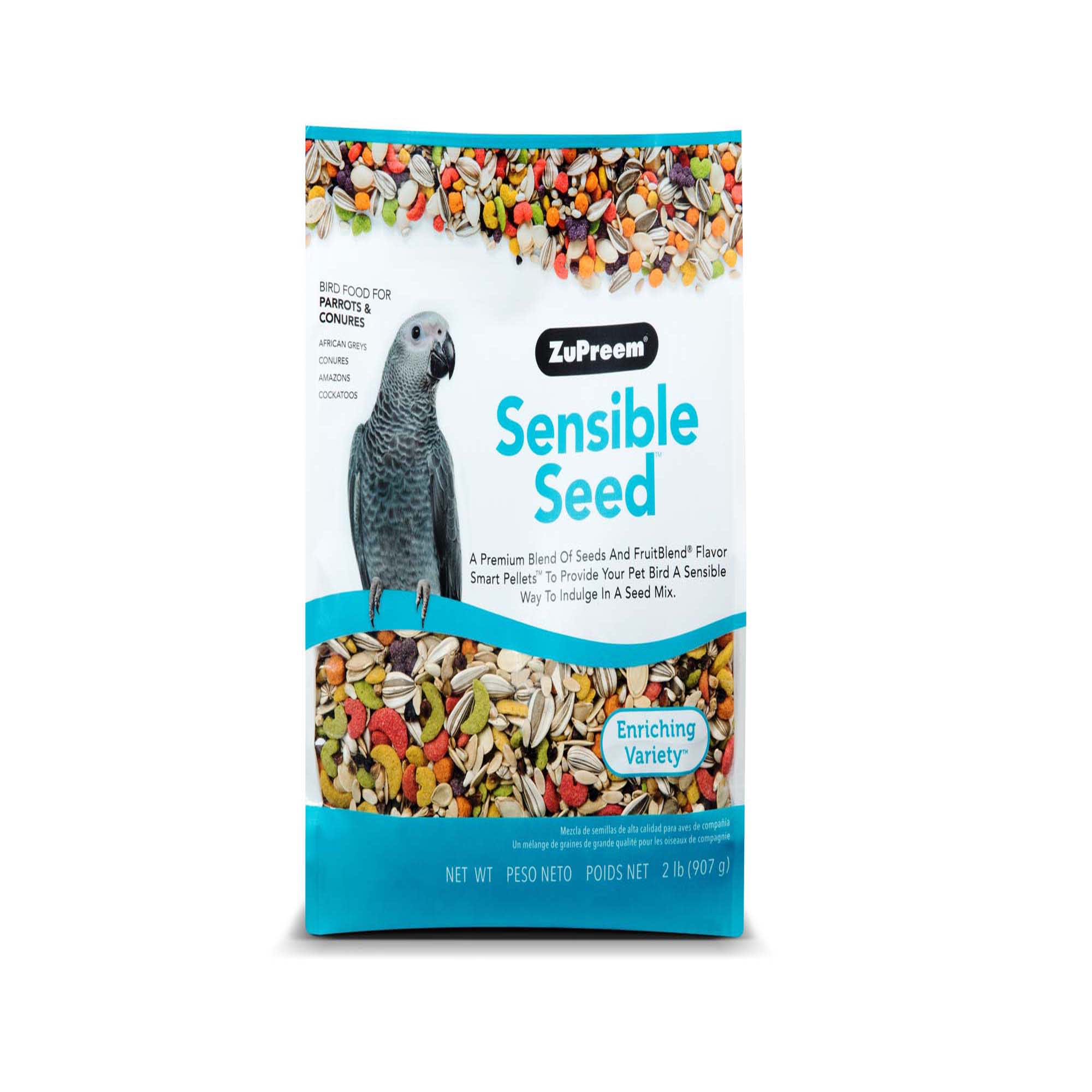 ZuPreem Sensible Seed Bird Food for Parrots Conures 2 lbs