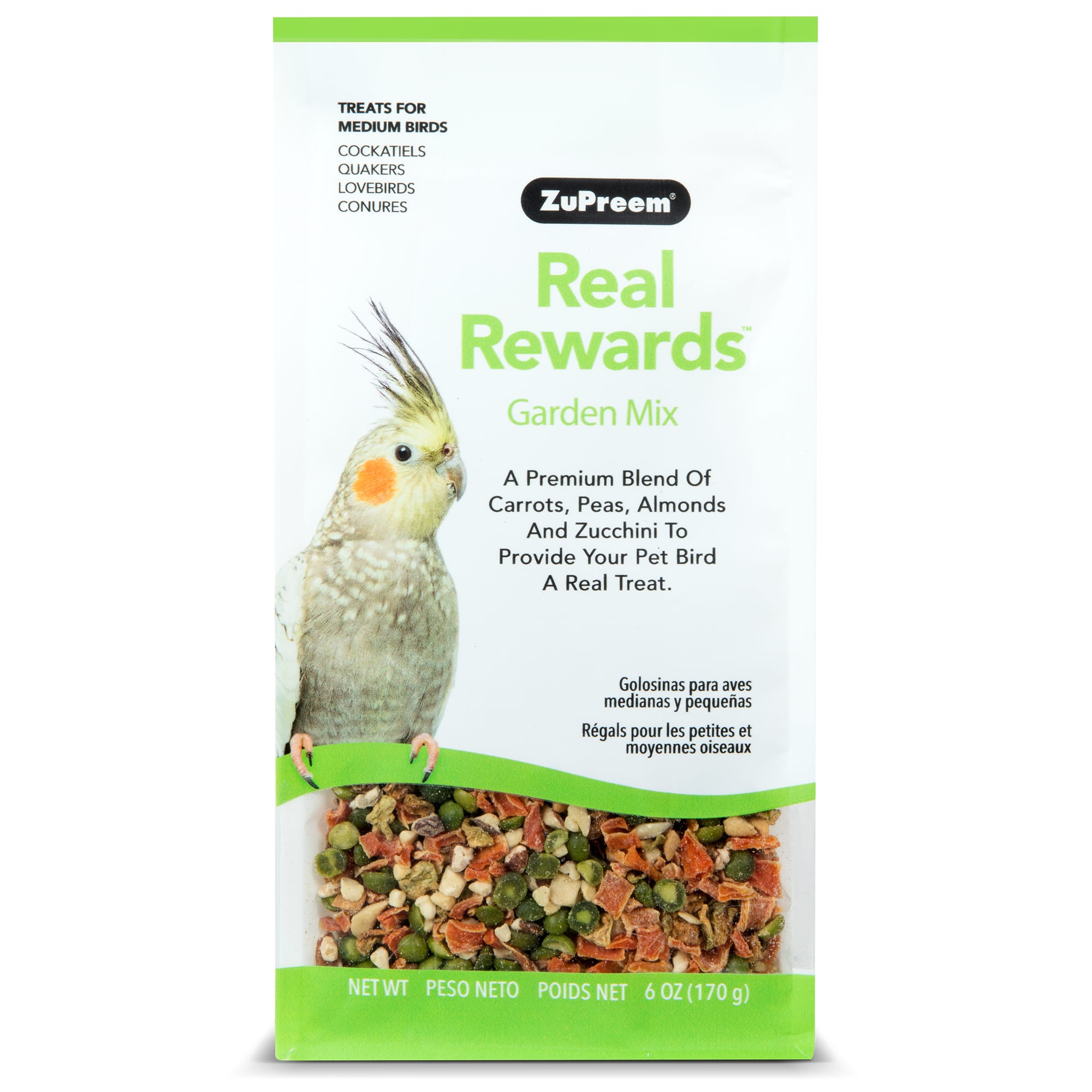 ZuPreem Real Rewards Garden Mix Treats for Medium Birds Petco