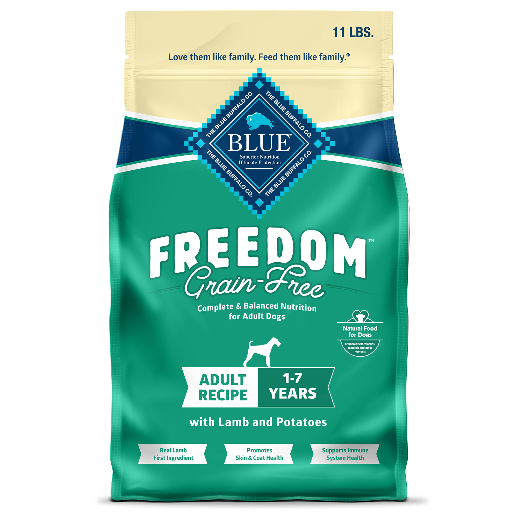 Blue Buffalo Blue Freedom Grain Free Adult Lamb Recipe Dry Dog