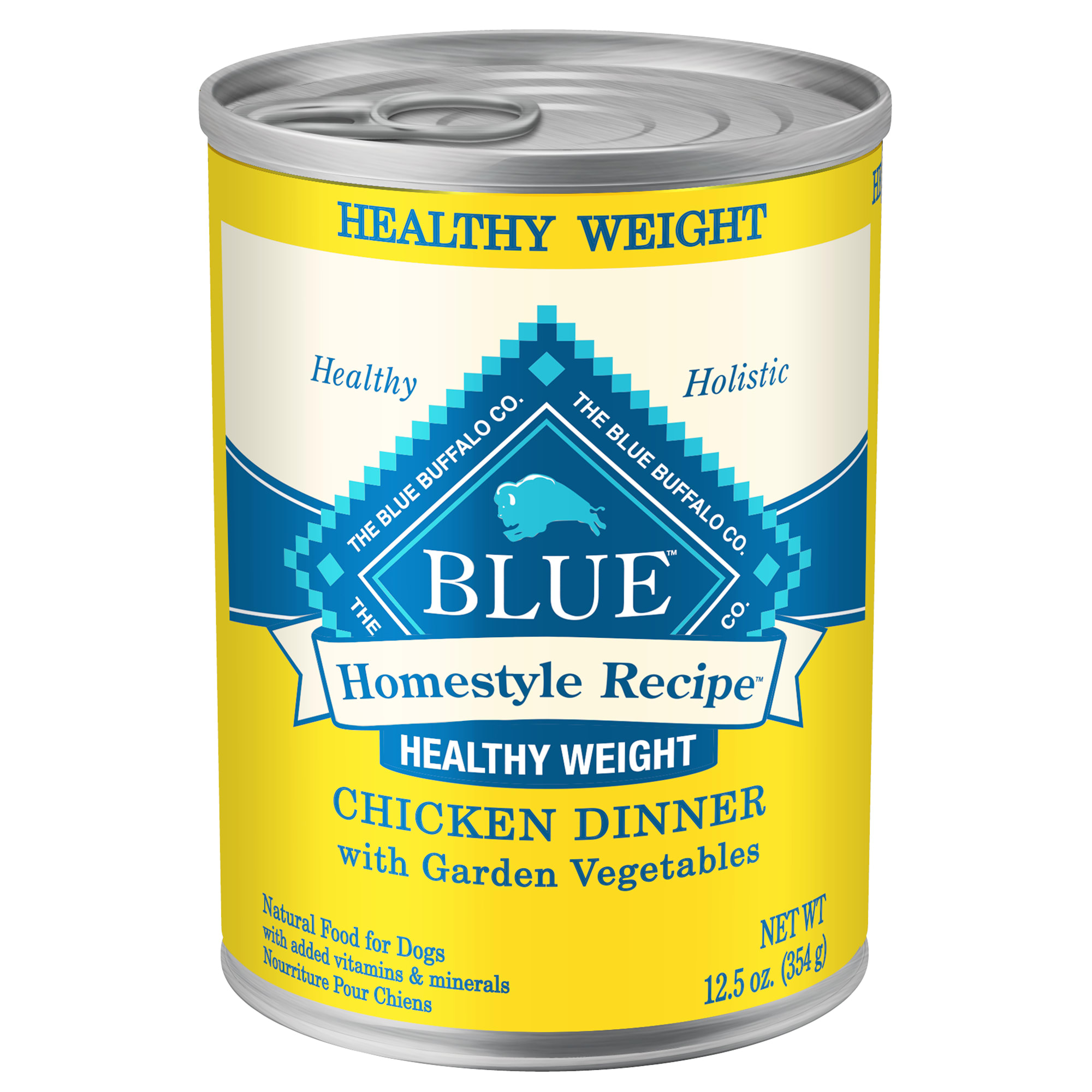 Blue Buffalo Blue Homestyle Recipe Chicken Dinner with Garden Vegetables Healthy Weight Adult Wet Dog Food 12.5 oz. Case of 12