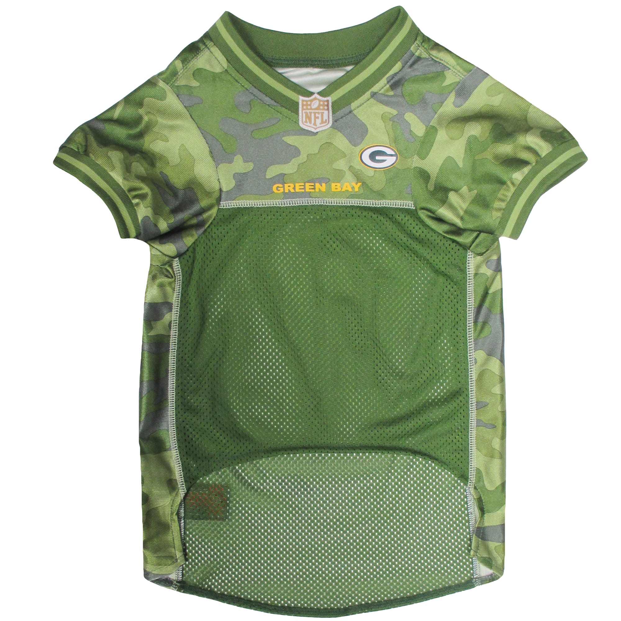 Pets First Green Bay Packers Camo Jersey, X-Small