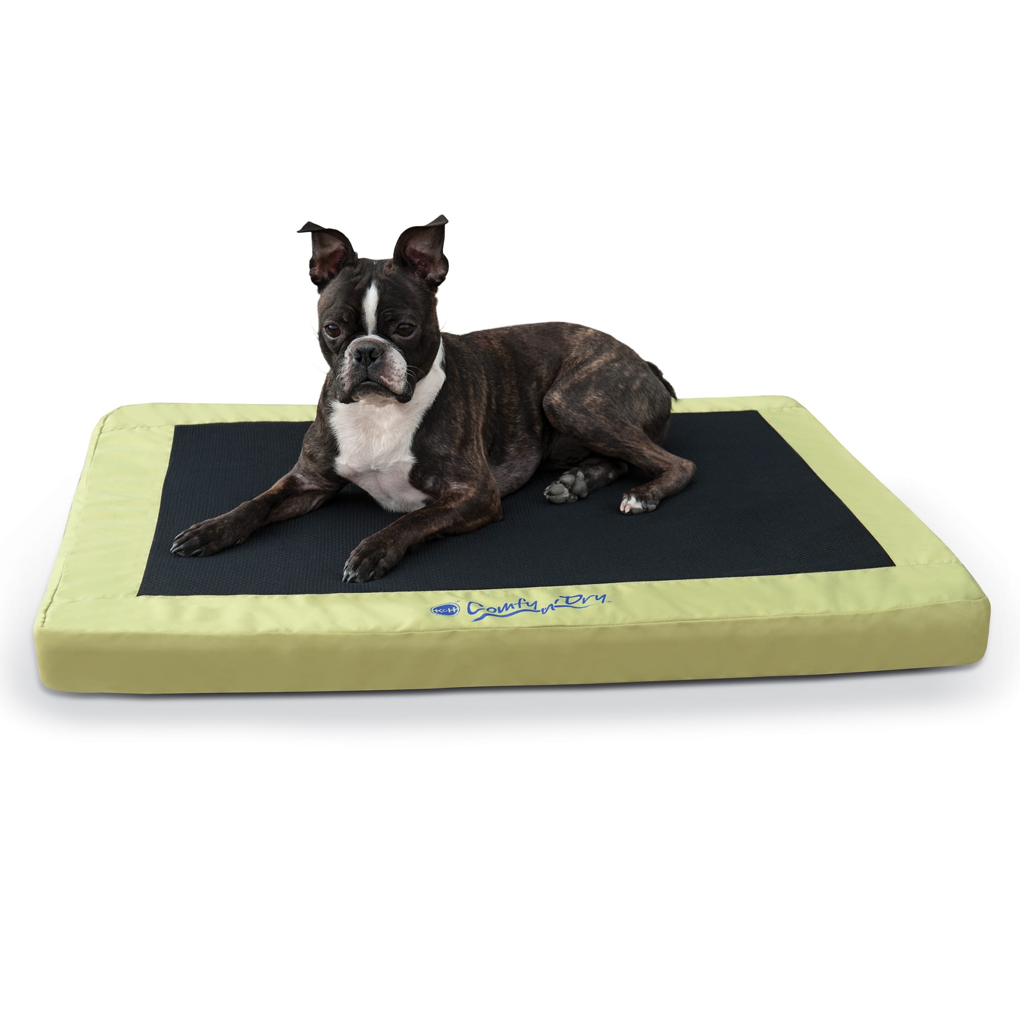 K&H Comfy N' Dry Orthopedic Outdoor Dog Bed 36"x28" Green