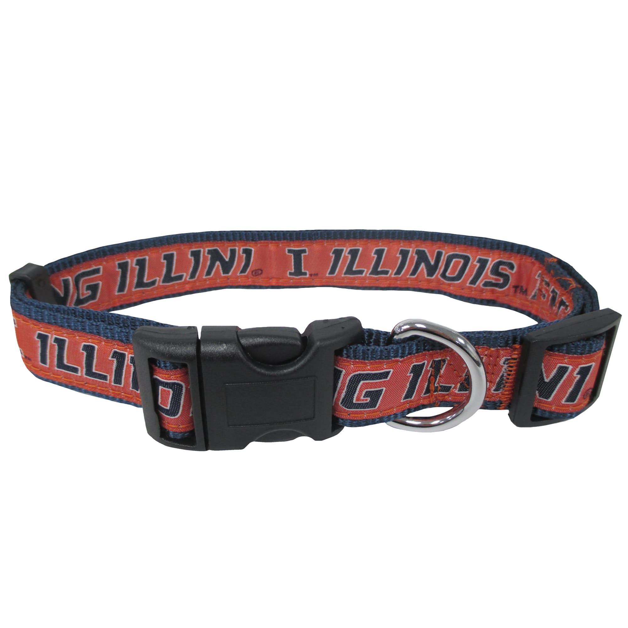 Illinois Fighting Illini NCAA Small Dog Collar & Buckle