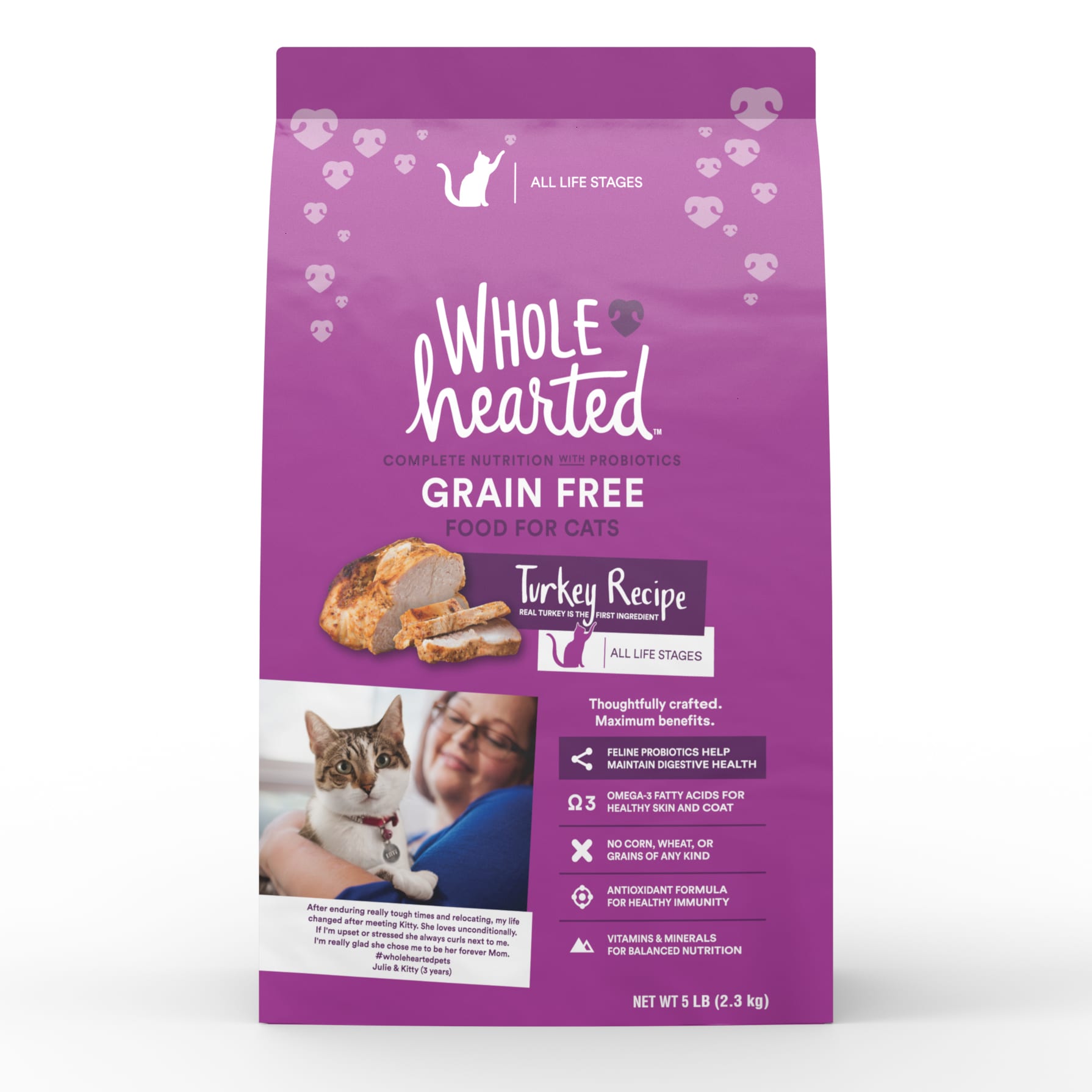 WholeHearted Grain Free Turkey Formula Dry Cat Food, 5 lbs ...