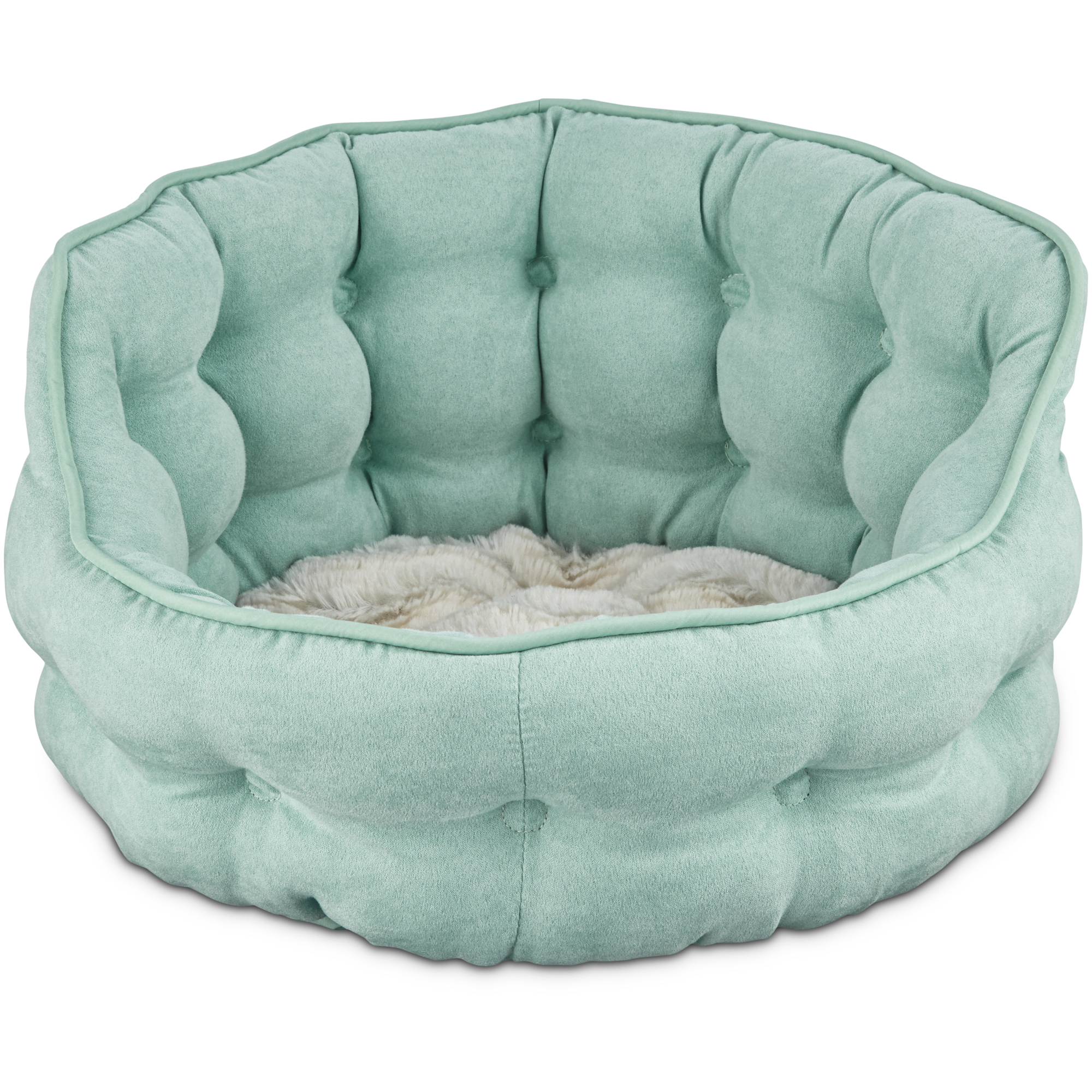 Harmony Tufted Cat Bed in Seaglass, 18 