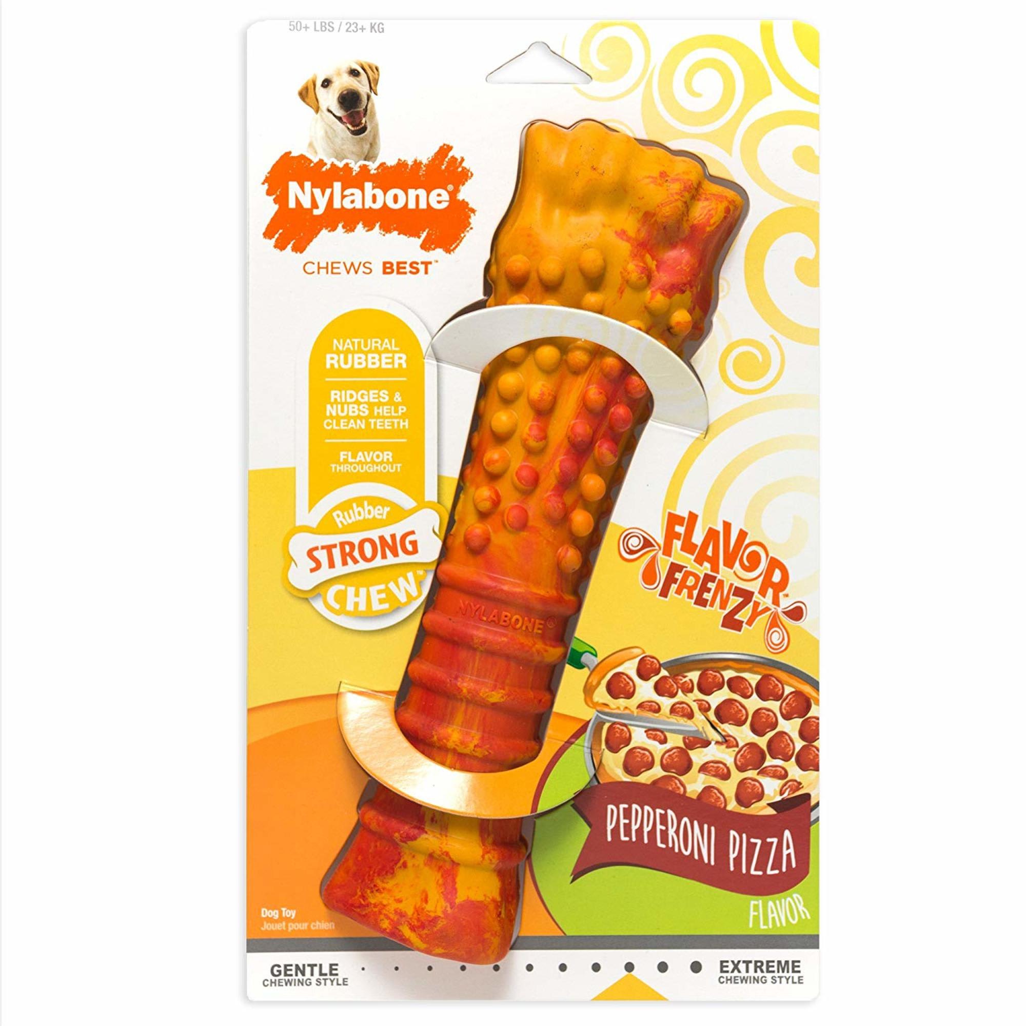 Nylabone Flavor Frenzy Pepperoni Pizza Dog Toy, Souper Petco