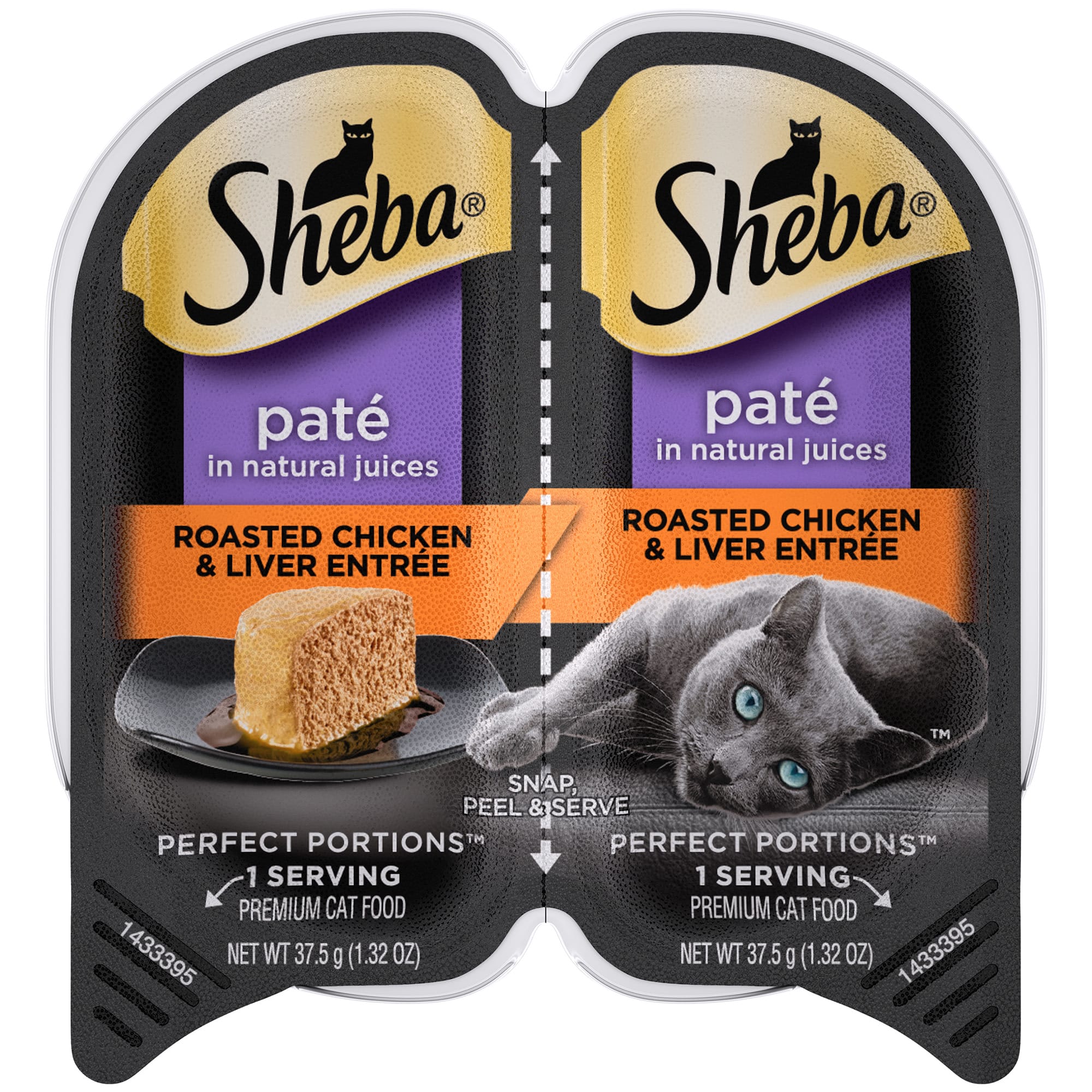 Sheba Perfect Portions Roasted Chicken and Liver Entree Wet Cat Food, 2