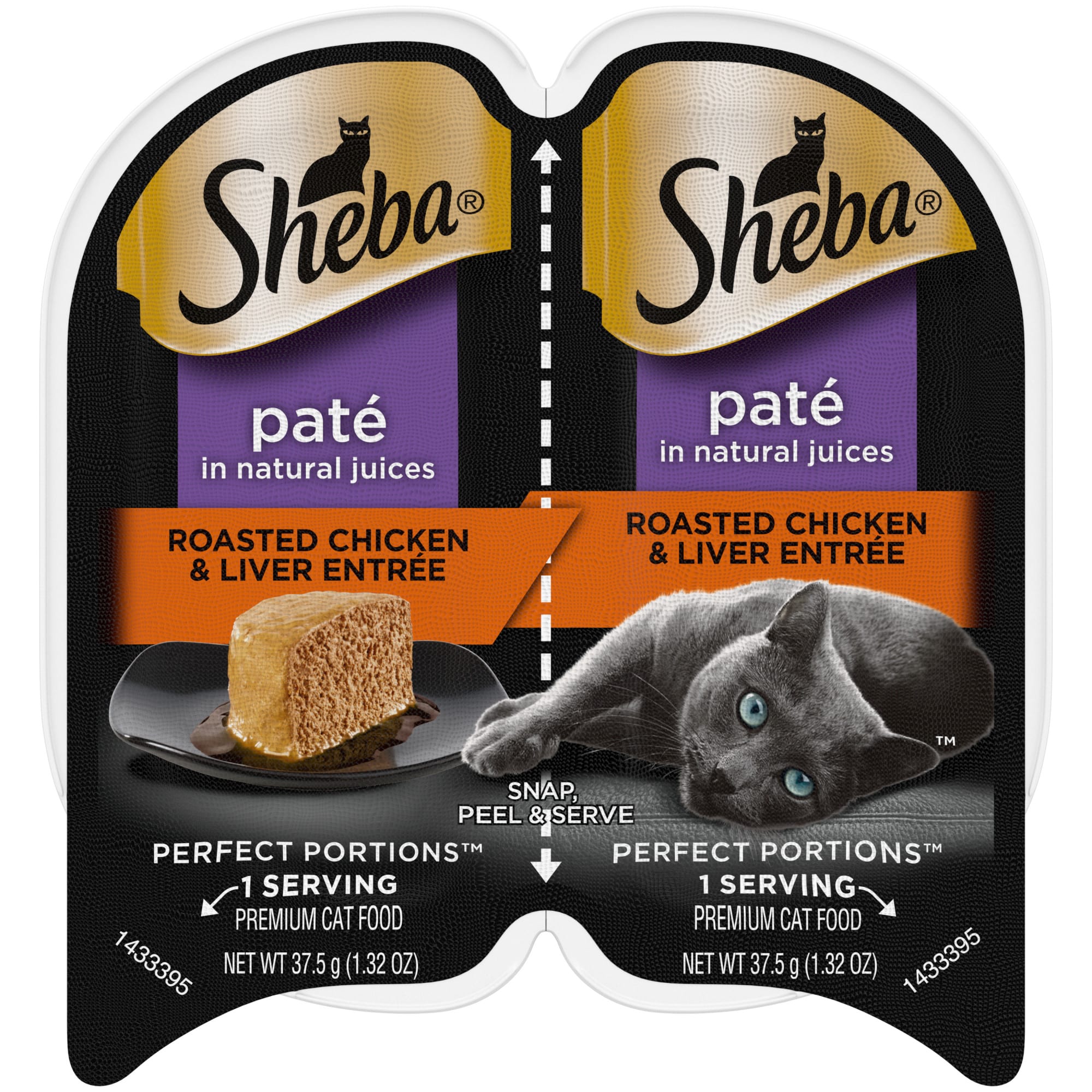 Sheba Perfect Portions Roasted Chicken and Liver Entree Wet Cat Food, 2