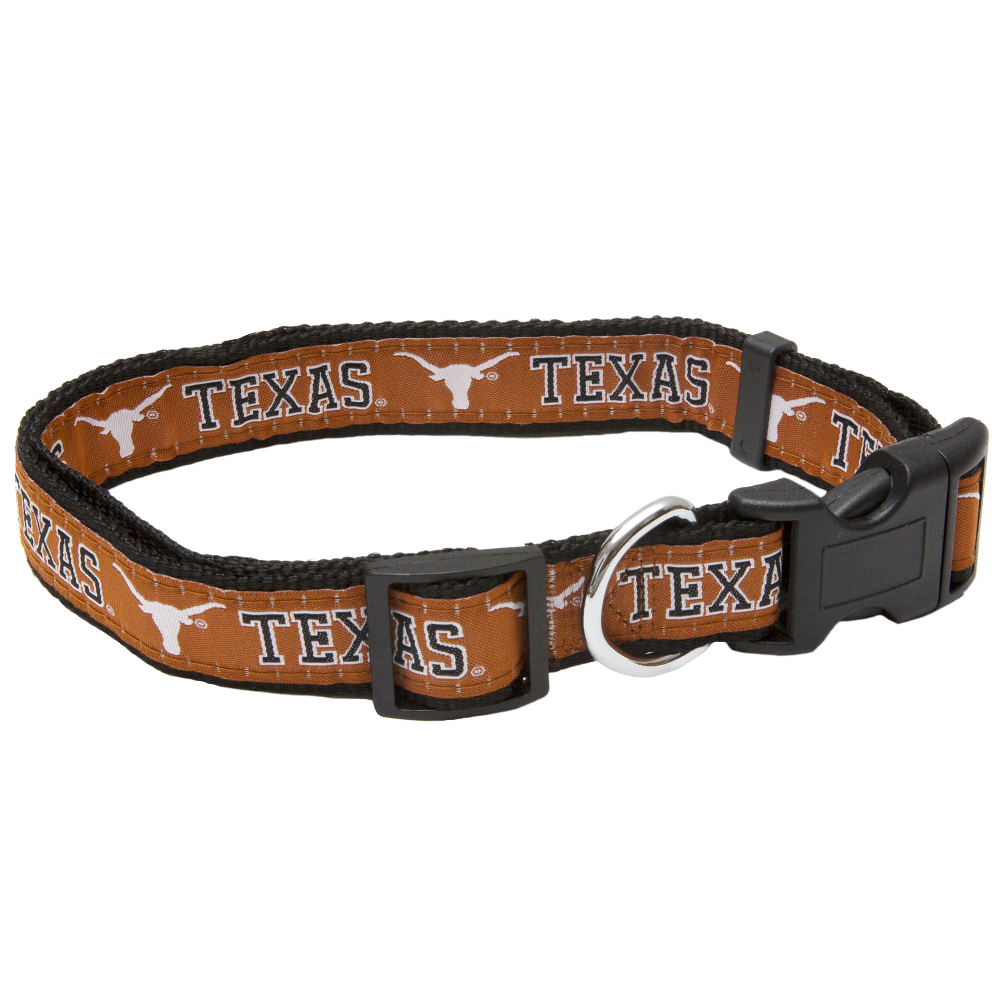 Medium Pet Goods NCAA Texas Longhorns Dog Collar