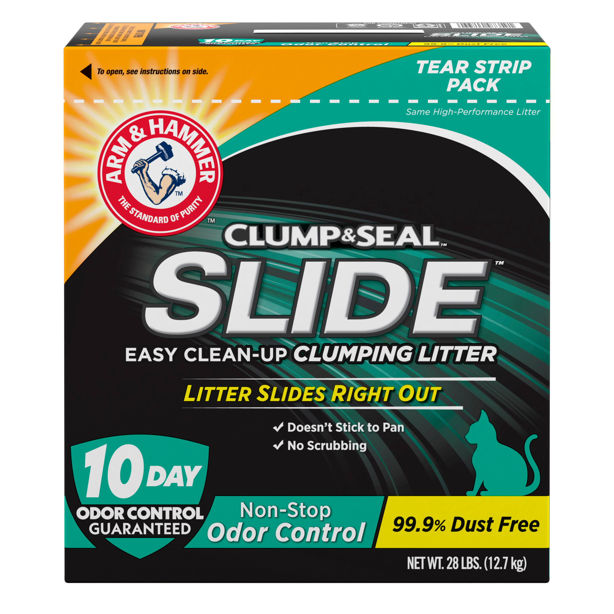 Clump and clearance seal slide litter