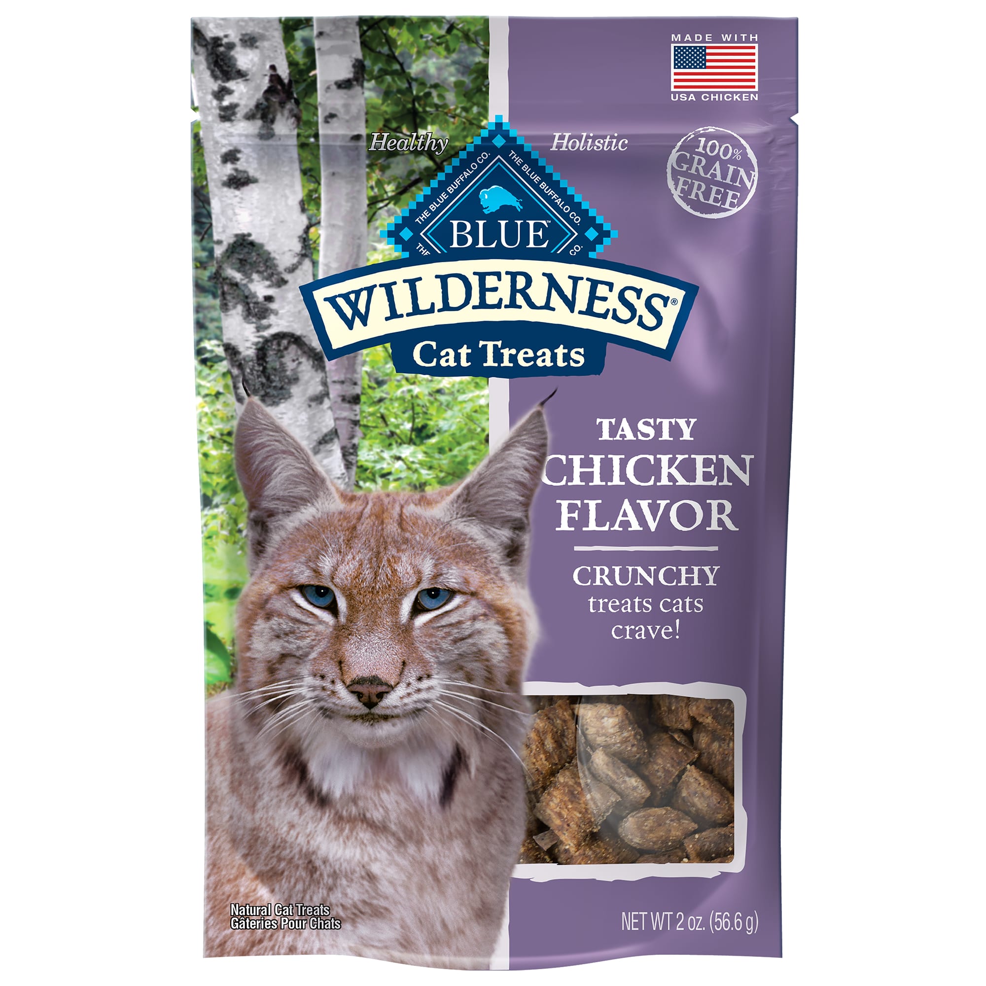 Blue Buffalo Blue Wilderness Chicken Flavor Crunchy Cat Treats, 2 oz
