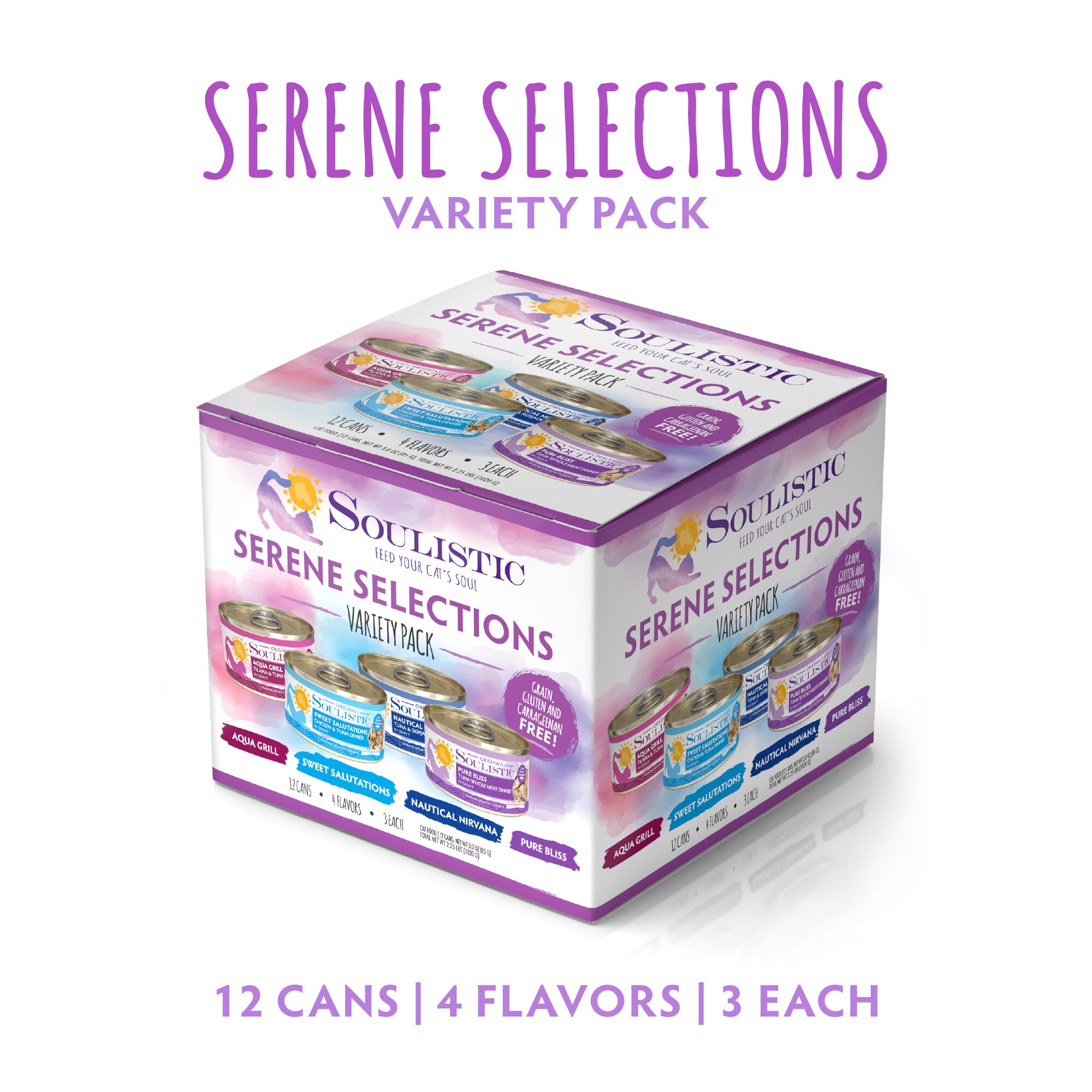 Soulistic Serene Selections Variety Pack Wet Cat Food, 3 oz
