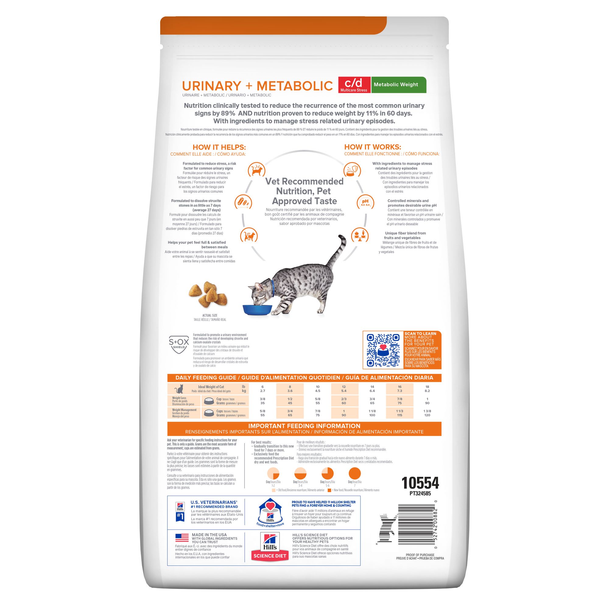 Hill's Prescription Diet Urinary Stress + Metabolic c/d Chat 3kg