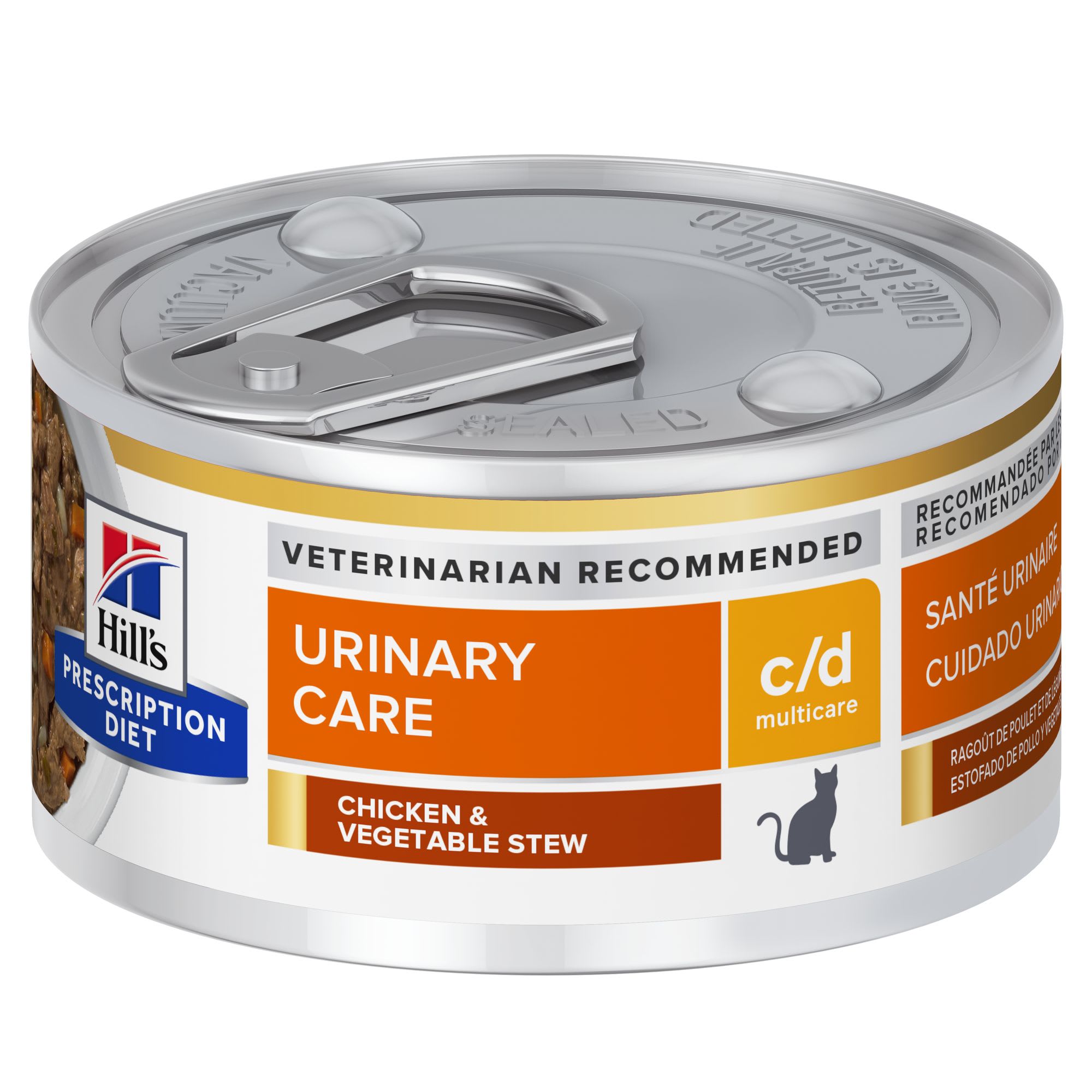 Hill s Prescription Diet c d Multicare Urinary Care Chicken Vegetable Stew Canned Cat Food 2.9 oz. Case of 24 Petco