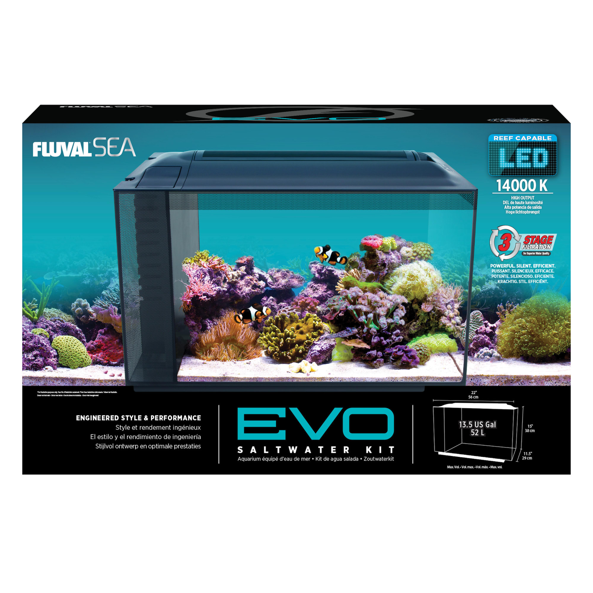 misdrijf Vaak gesproken partij Fluval EVO XII Marine Aquarium Kit, 13.5 Gallons | Petco