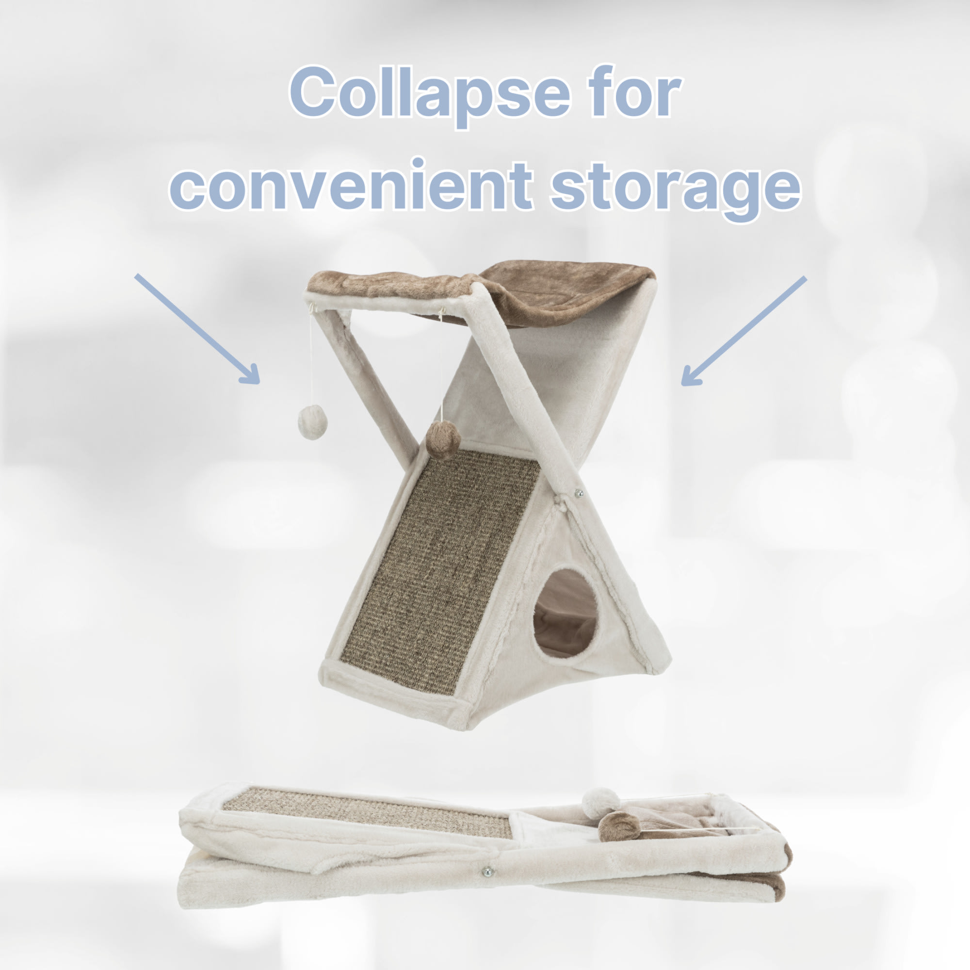 TRIXIE Miguel Fold and Store Cat Tower, 25.5