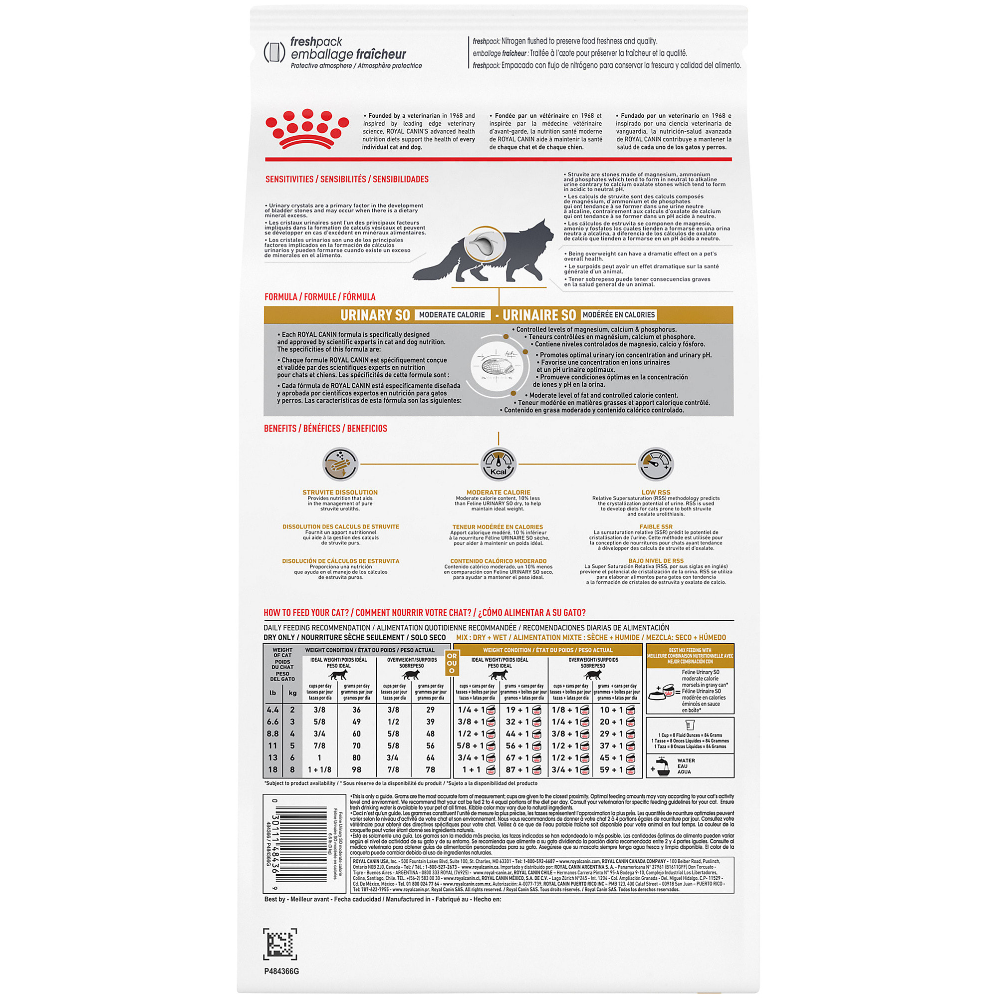 Royal Canin Veterinary - Feline Urinary S/O Moderate Calorie UMC 34