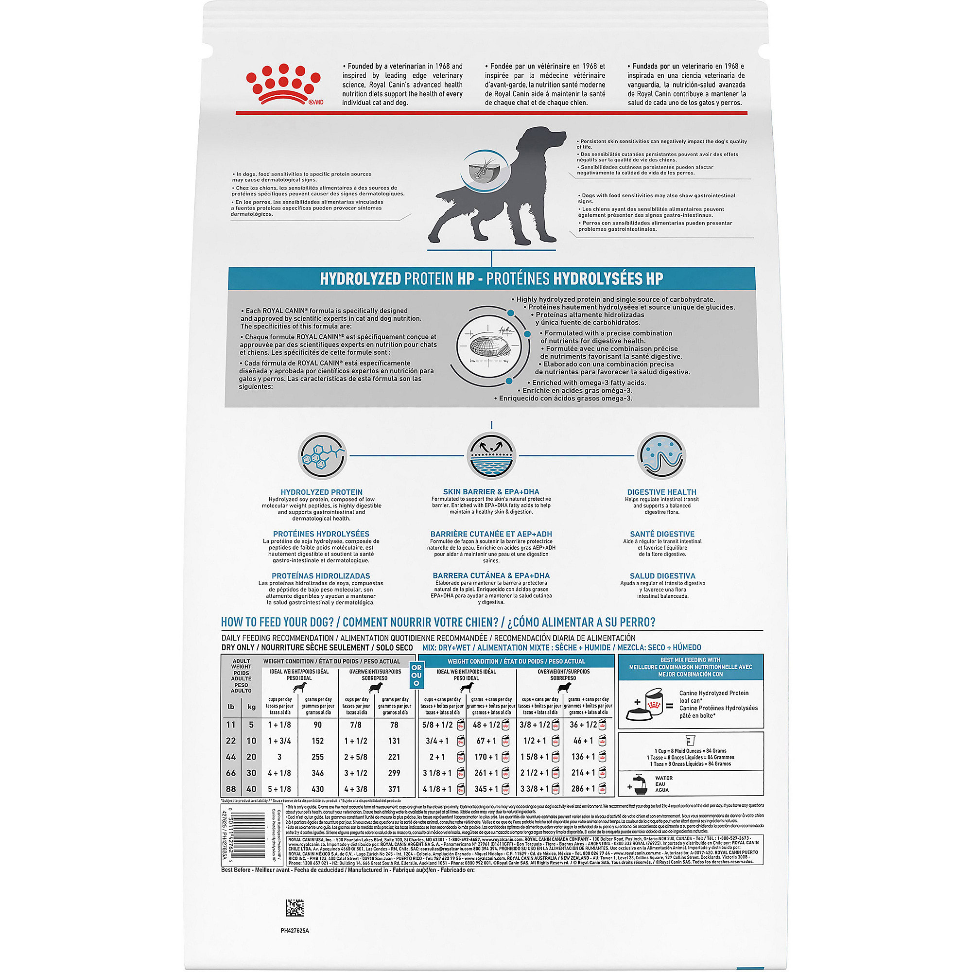 Hydrolyzed canned dog outlet food