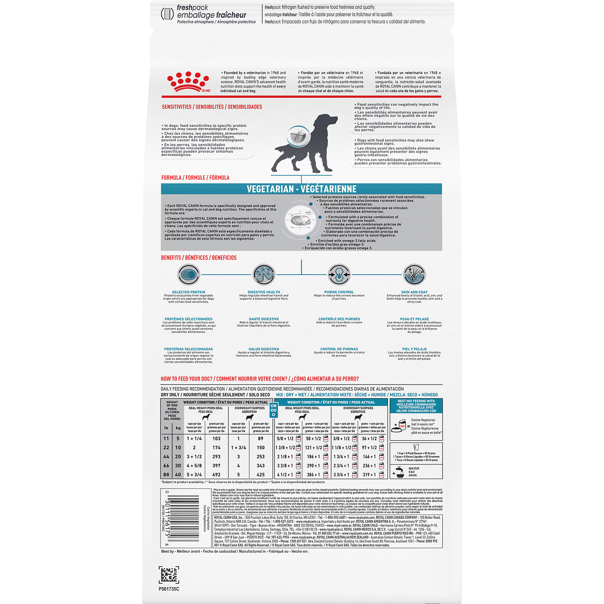 Royal Canin Veterinary Diet Vegetarian Formula Dry Dog Food 17.6 lbs. Petco