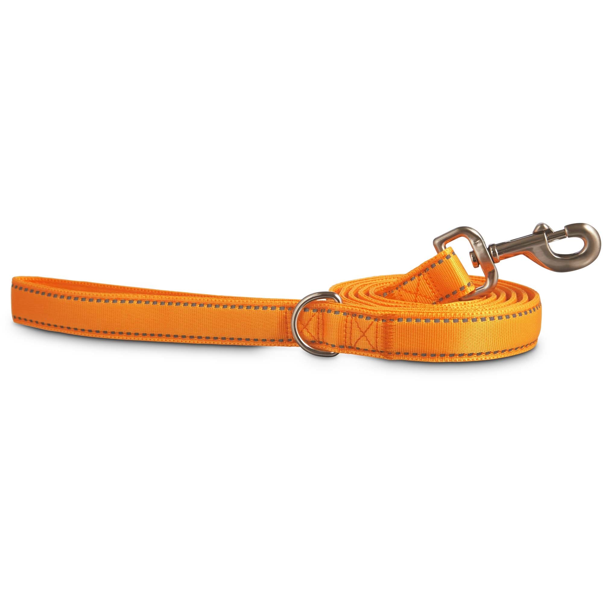 YOULY Reflective Padded Dog Leash in Orange, 6 ft. Petco