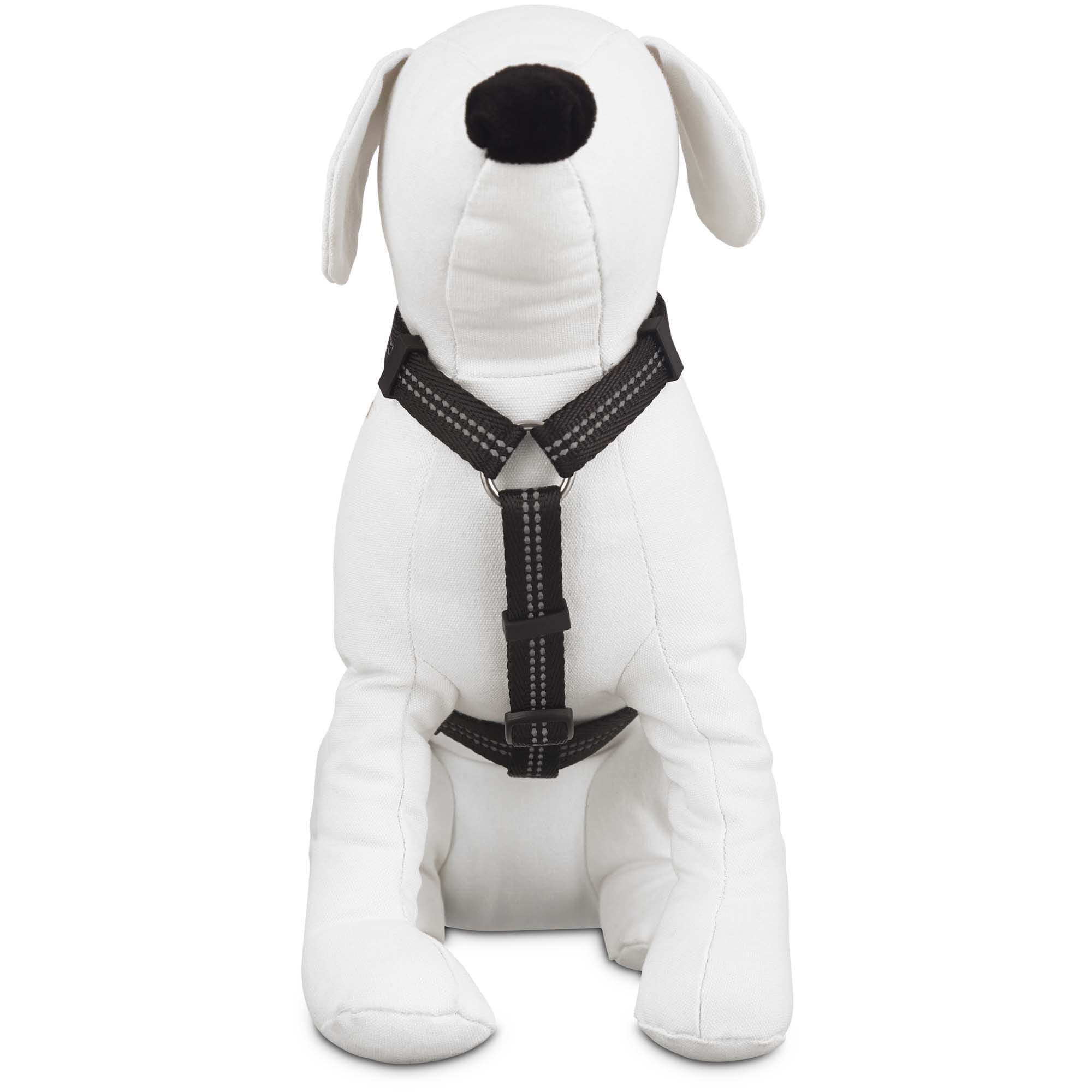 YOULY Reflective Adjustable Padded Black Dog Harness, Small