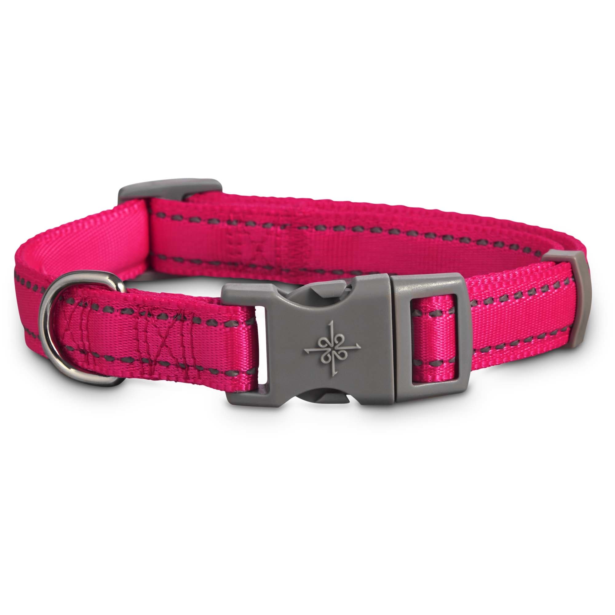 pink and grey dog collar