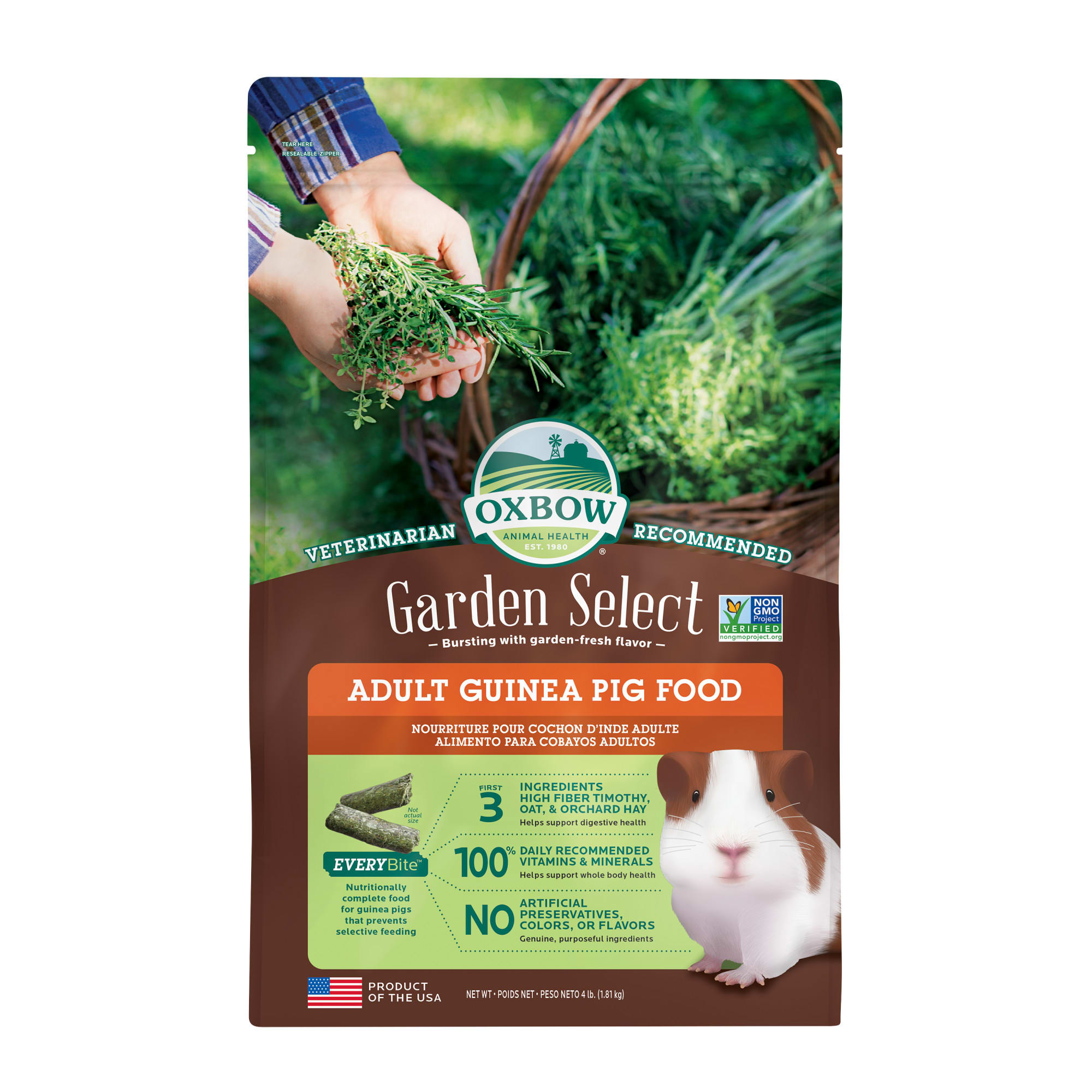 Oxbow Garden Select Fortified Food for Guinea Pigs 4 lbs