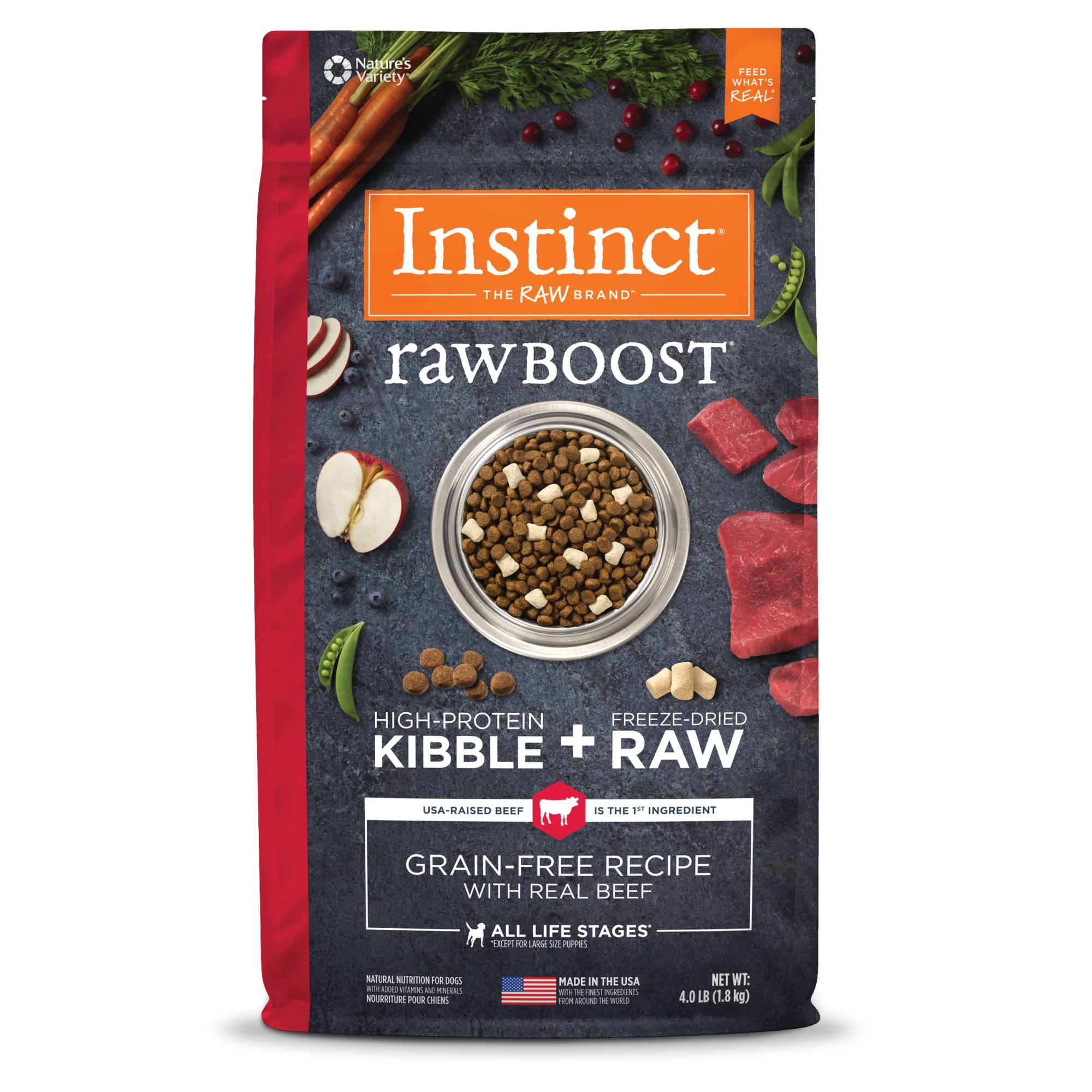 Instinct Raw Boost GrainFree Recipe with Real Beef Dry
