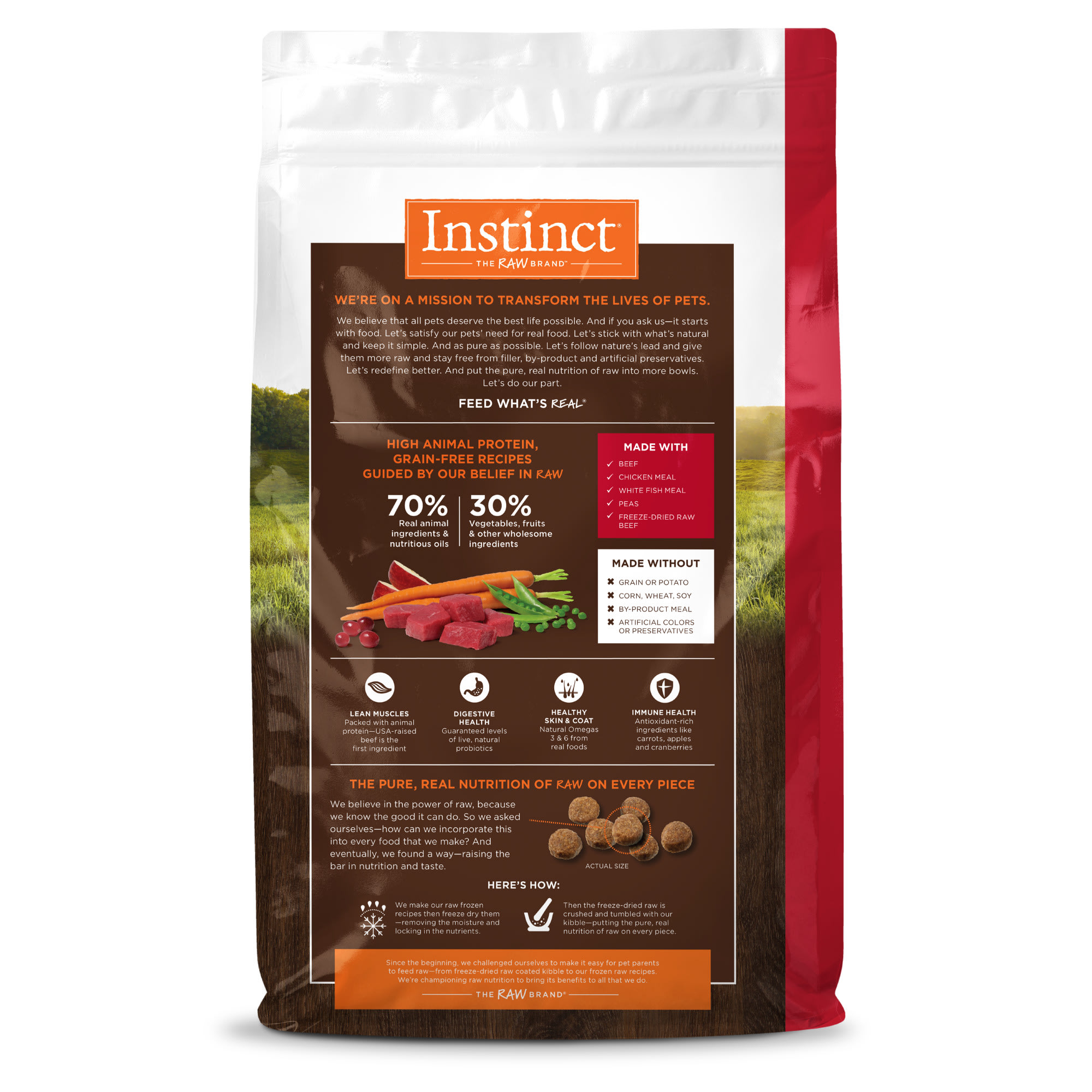 Instinct original with real 2024 beef dry dog food