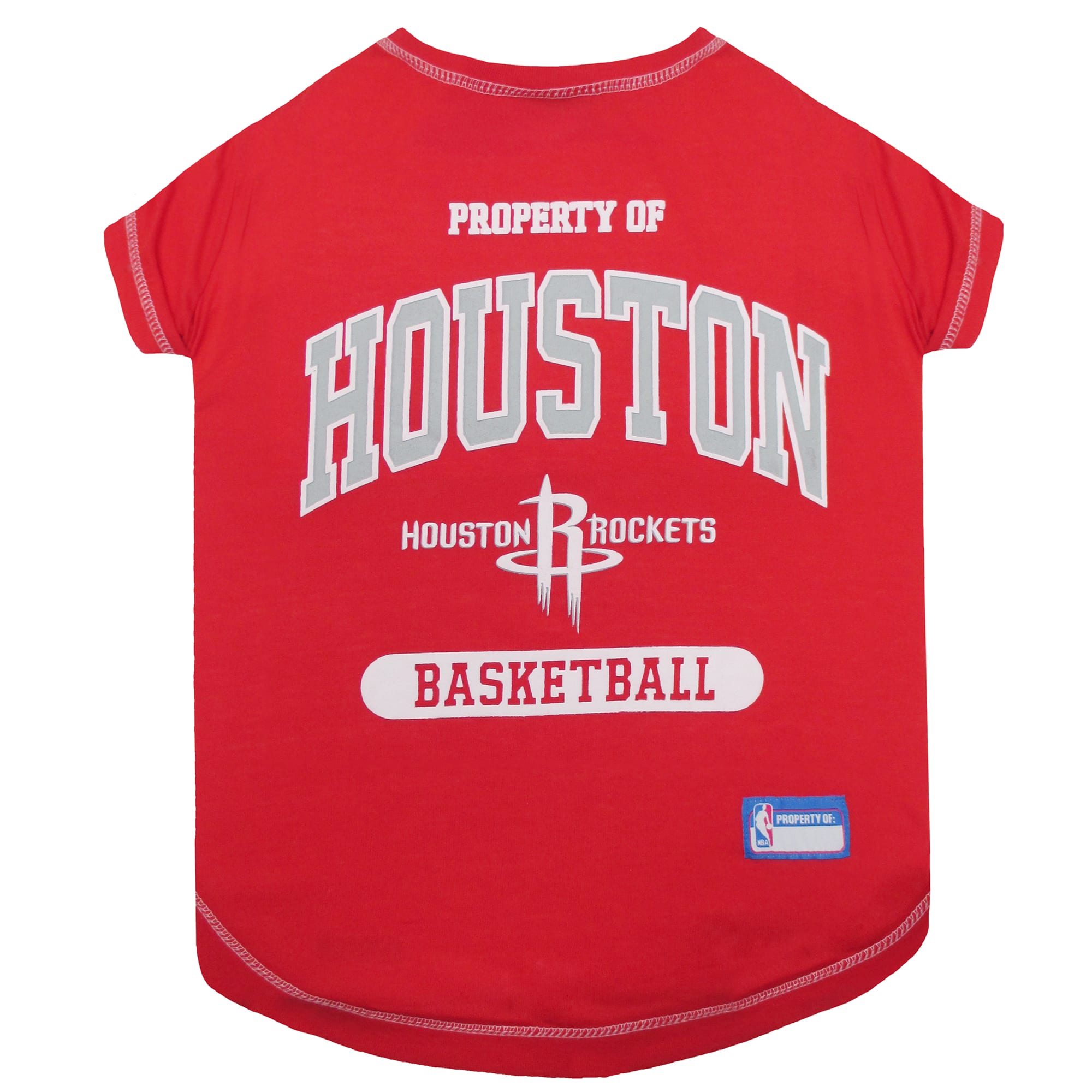 Pets First NBA Western Conference T-Shirt For Dogs, Medium, Houston Rockets