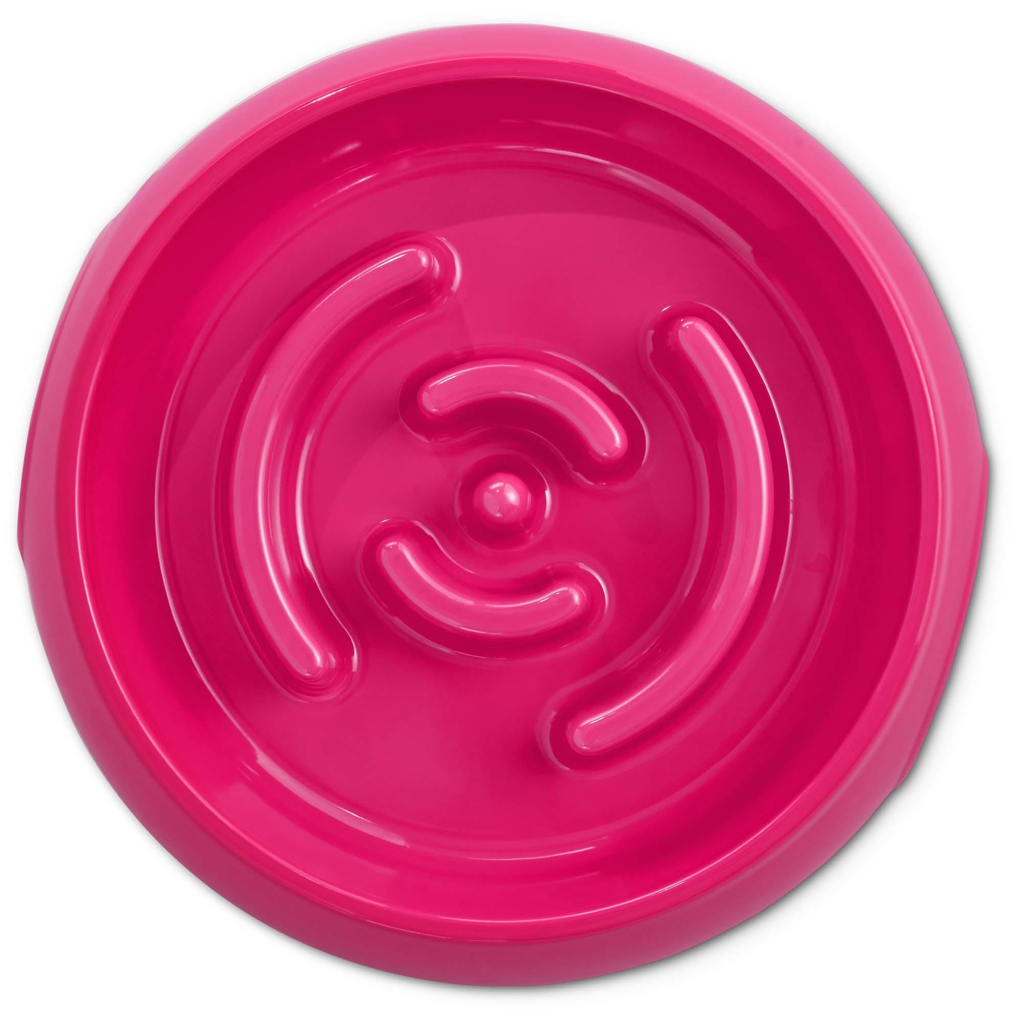 Juvale 2 Pack Interactive Spiral Dog Bowl, Slow Feeder Pet Dish, Pink and  Green