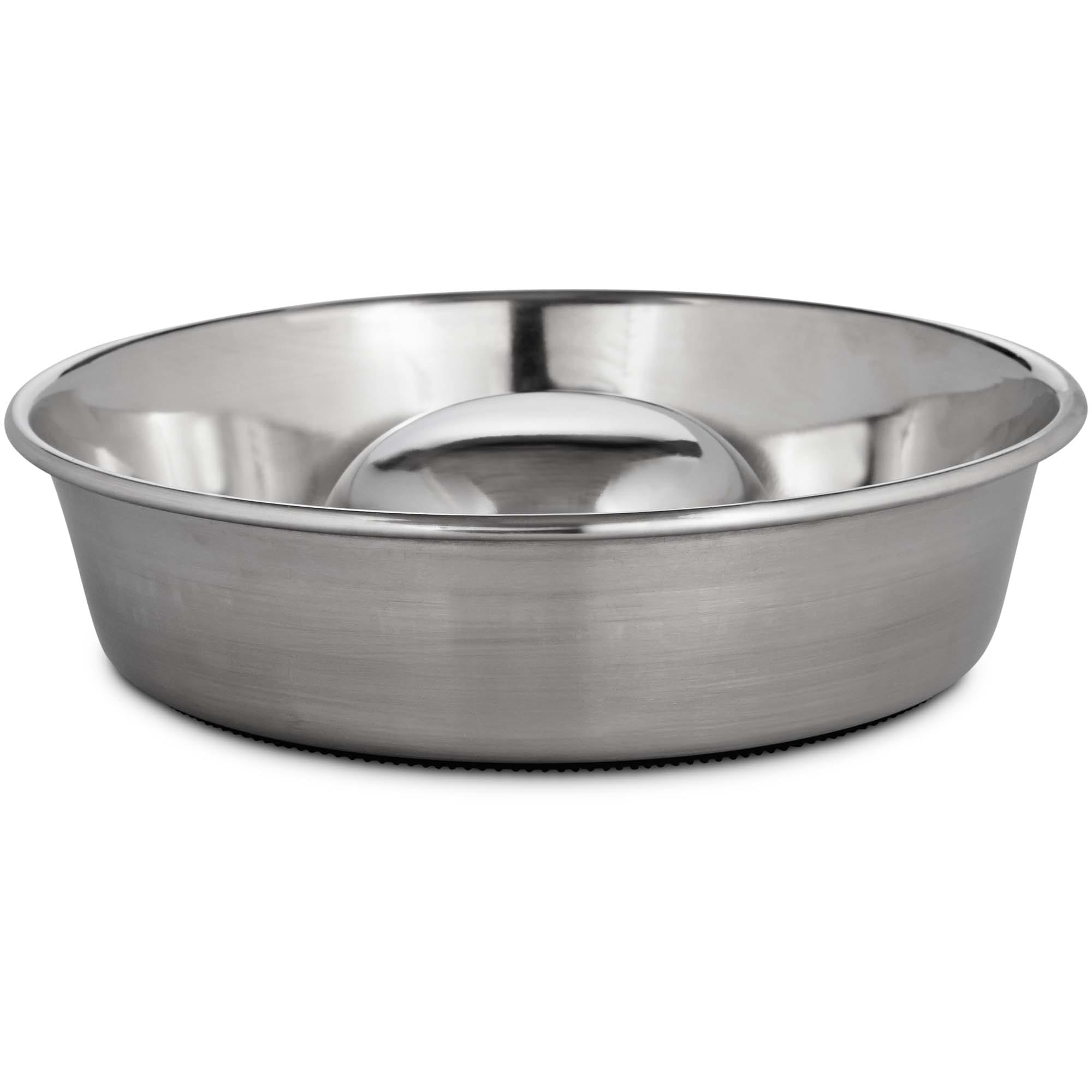 metal slow feeder dog bowl