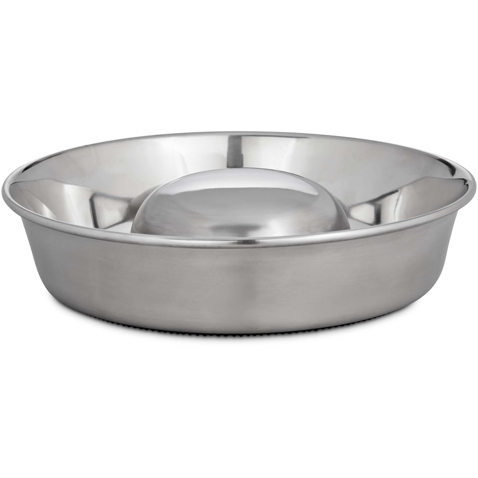 Metal slow feeder dog 2024 bowl