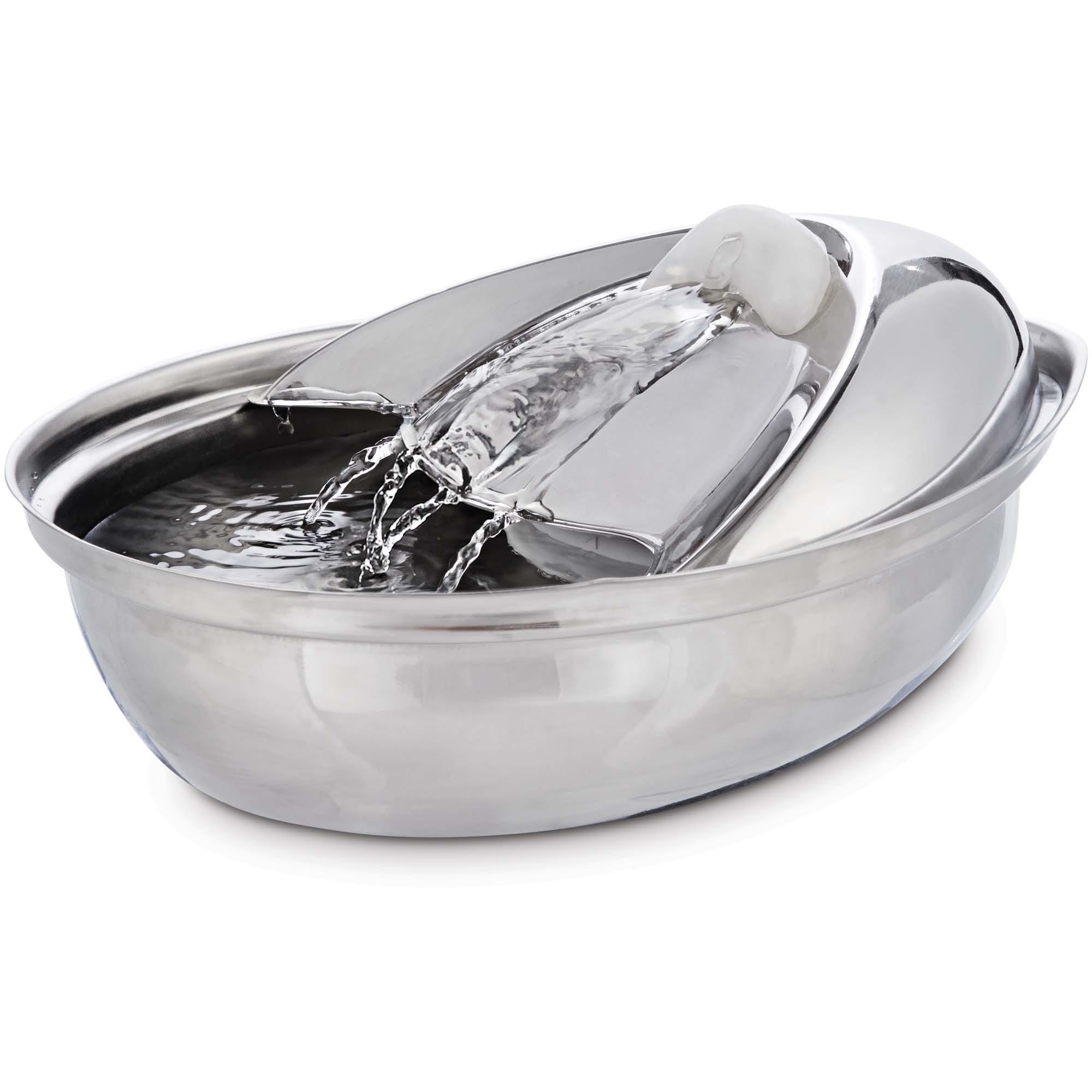 stainless steel cat water bowl