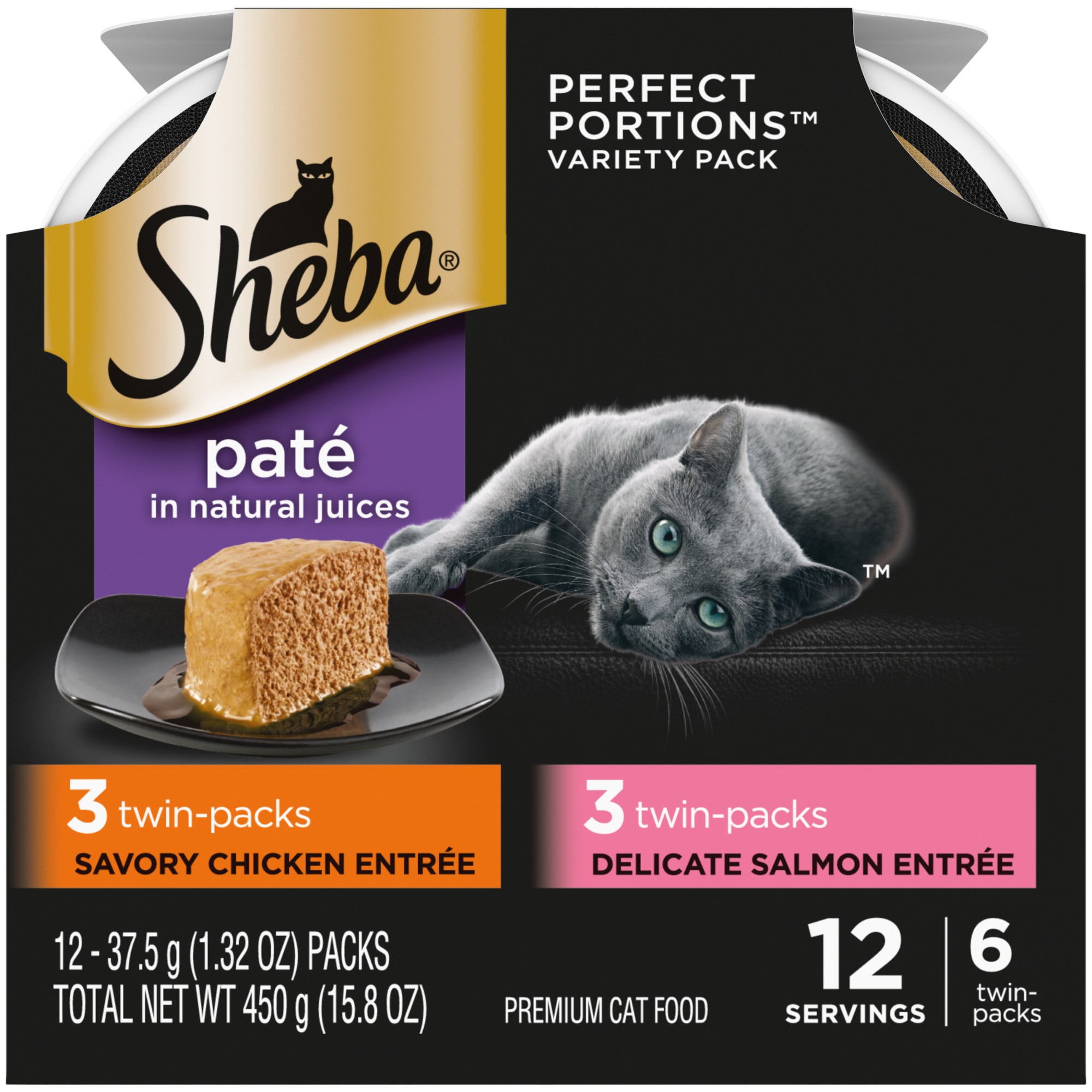 Sheba Perfect Portions Multipack Savory Chicken and Delicate Salmon