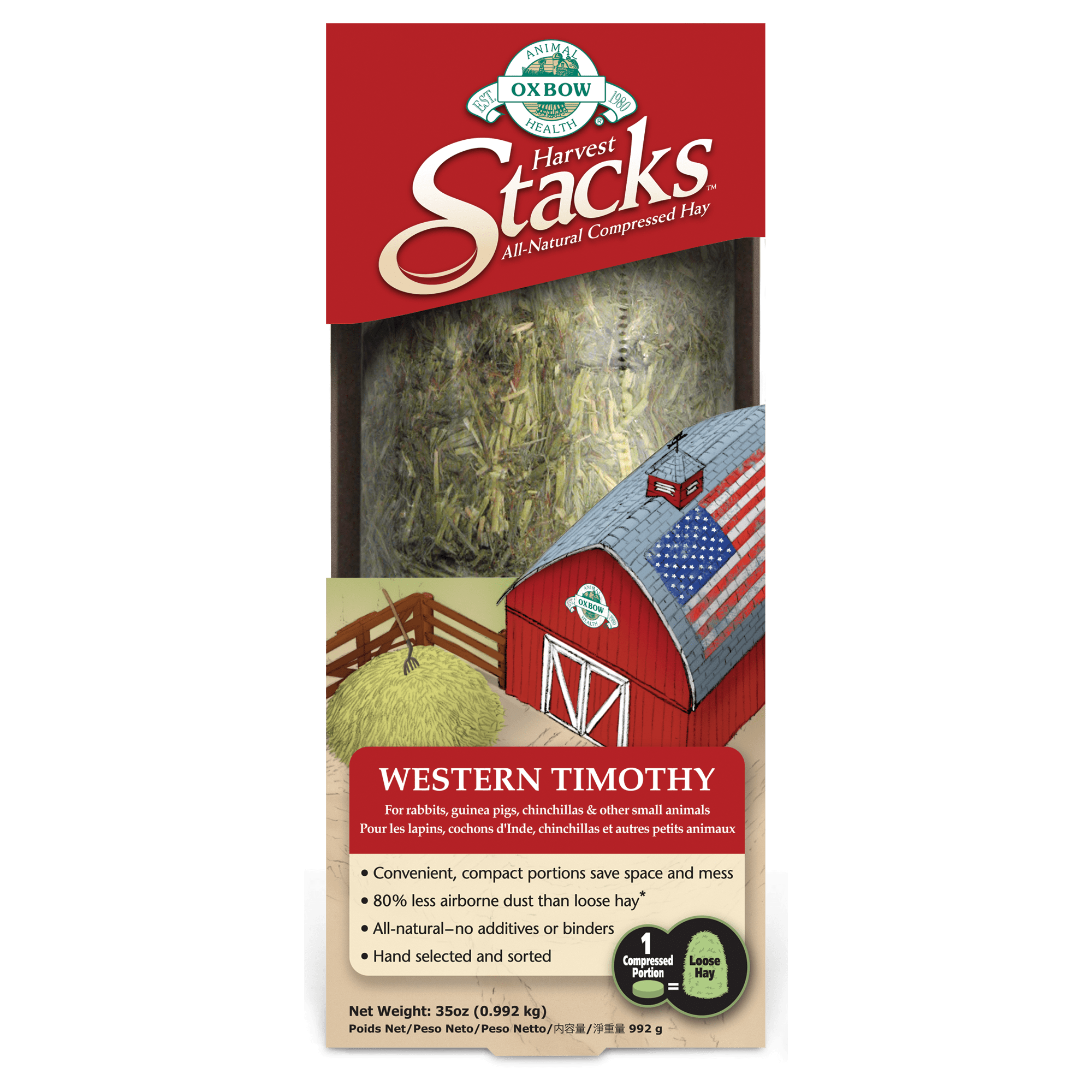 Oxbow Harvest Stacks Western Timothy Hay 35 oz. Petco