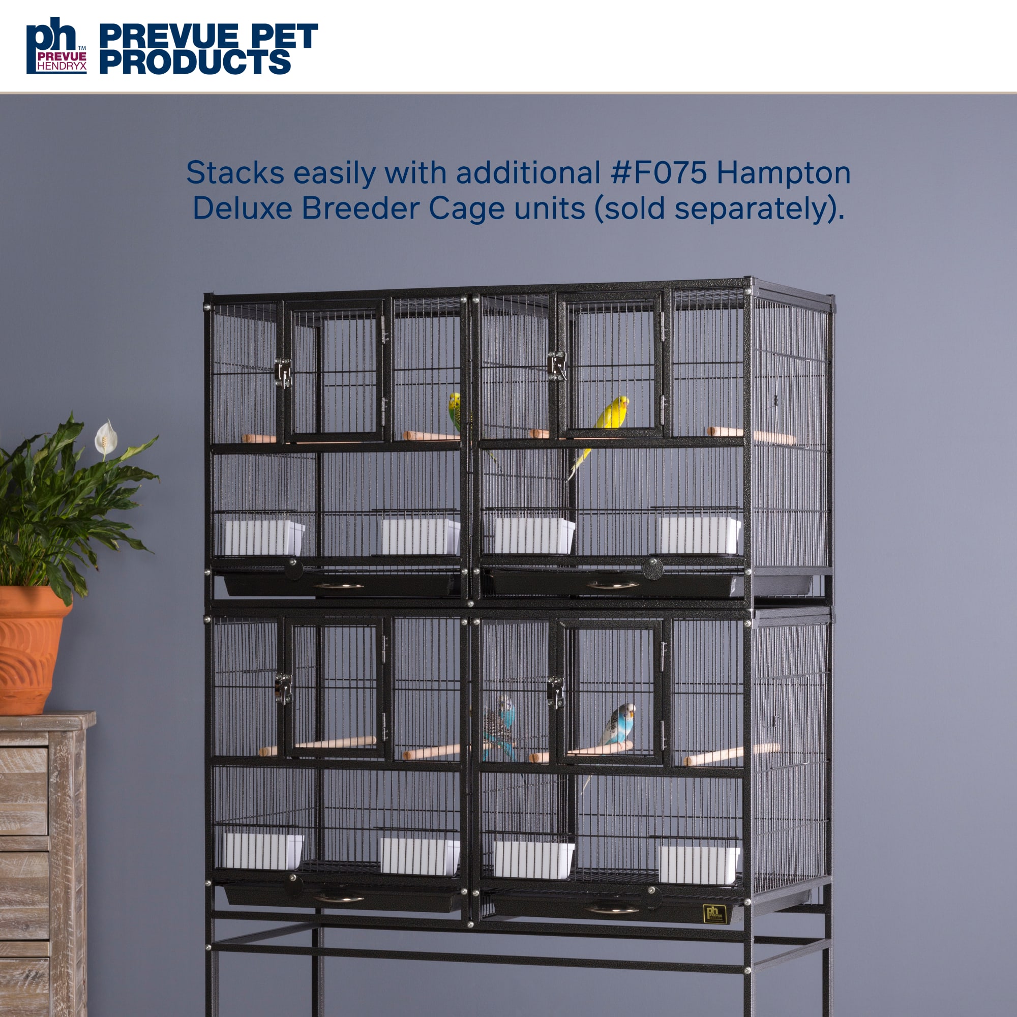 Prevue Pet Products Hampton Deluxe Divided Breeder Cage System with Stand