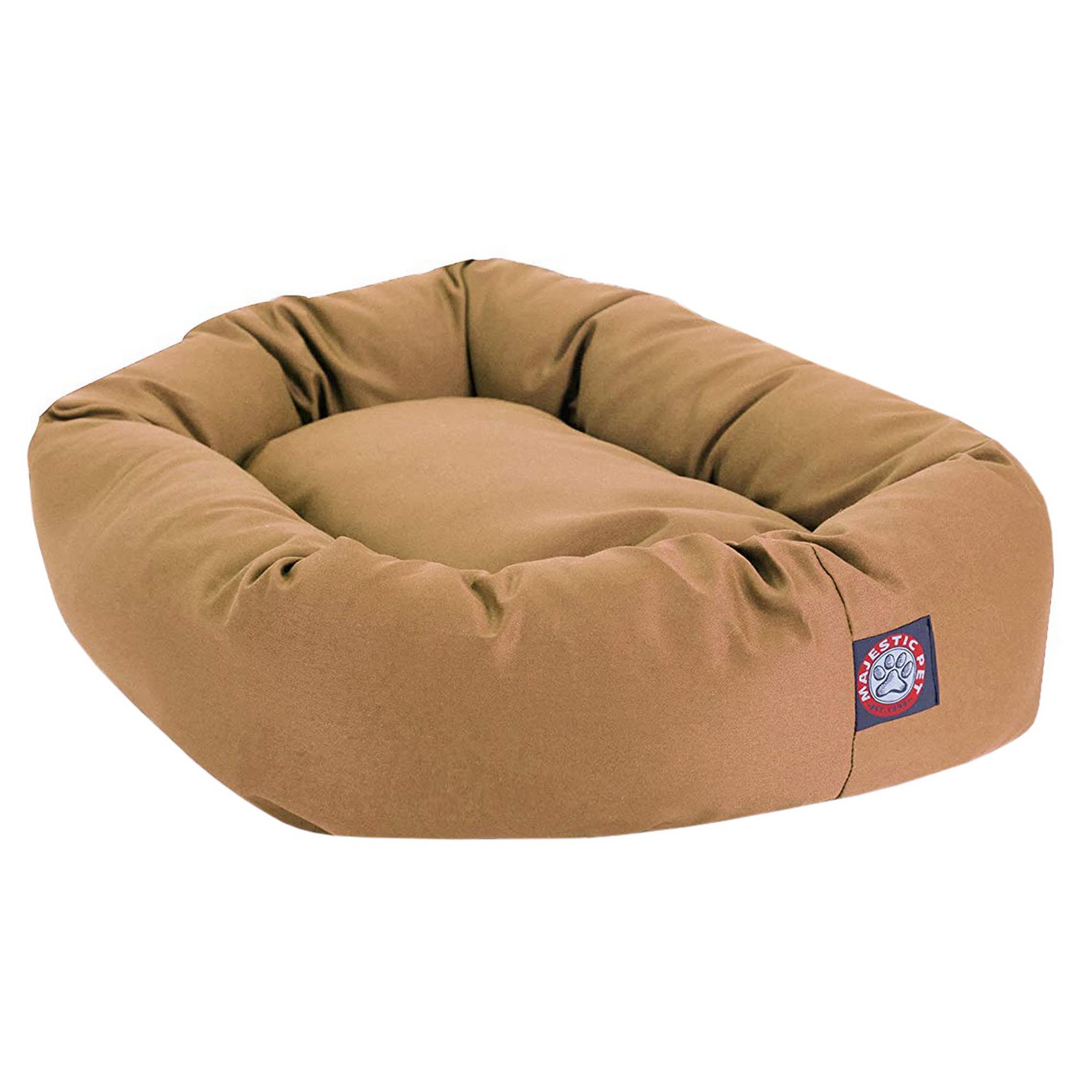 Majestic Pet Khaki Bagel Dog Bed, 52" L x 35" W Petco