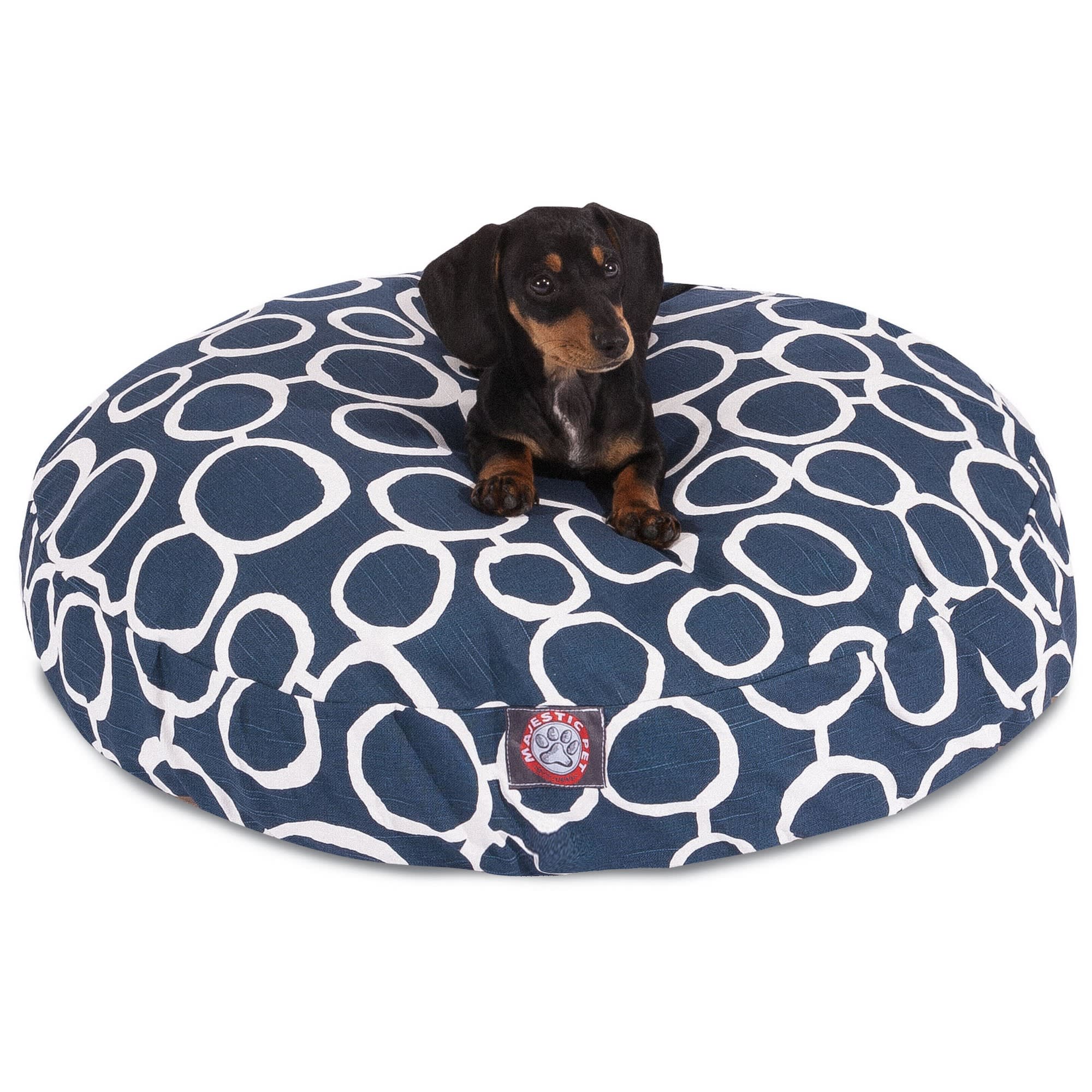 Majestic Pet Fusion Navy Round Pet Bed, 30 L x 30 W, Small, Blue